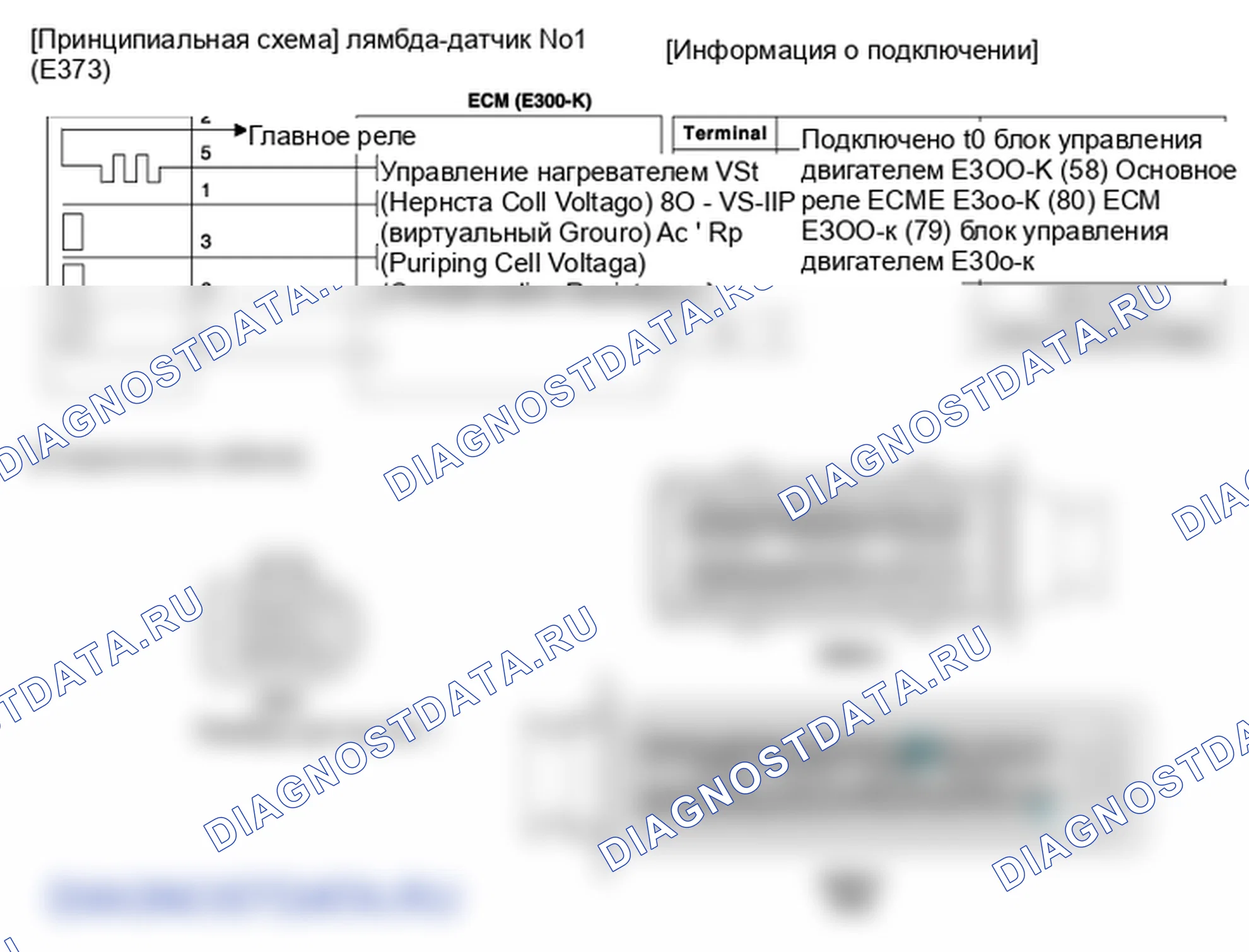 Фрагмент электросхемы: лямбда-зонд. Hyundai i20 GB