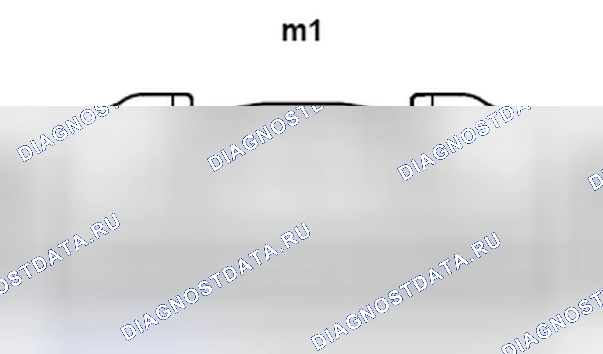 Рис. 1644: Вид с торца разъема модуля расширения (m1). Toyota Camry XV50