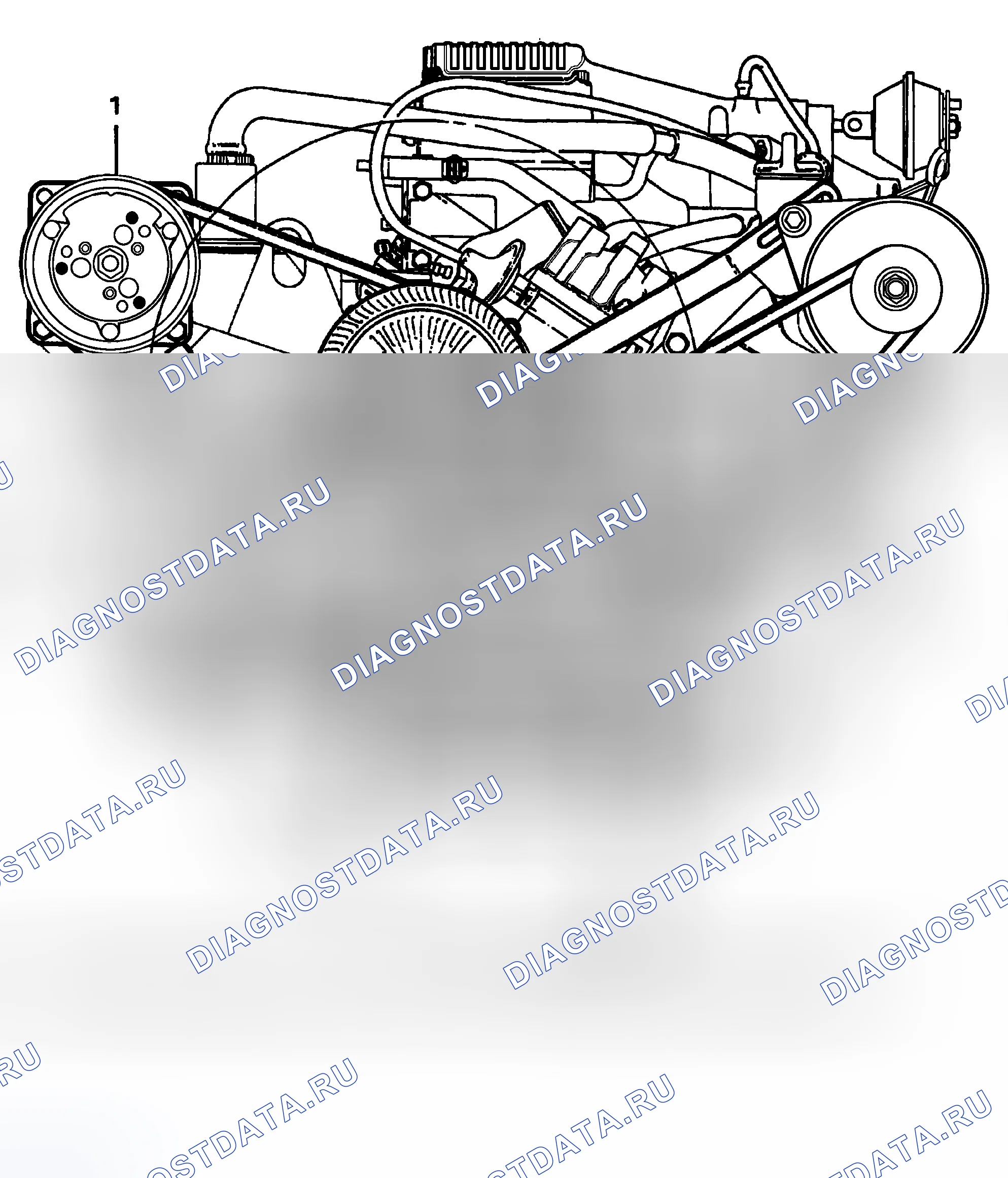 Рис. 22: ПРОКЛАДКА ПРИВОДНОГО РЕМНЯ. Land Rover Range Rover I