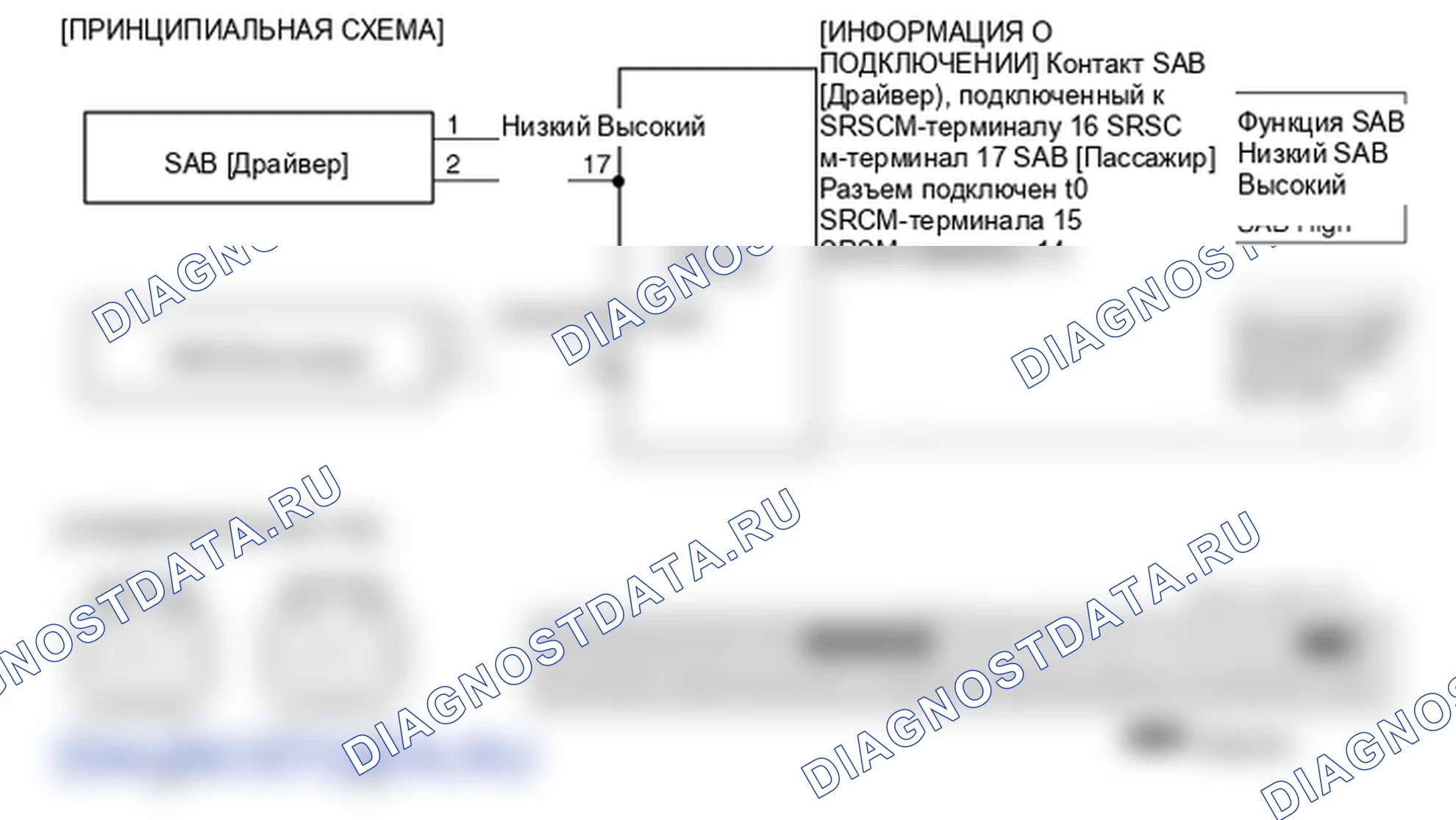 Фрагмент электросхемы: B1382. Kia Sportage KM
