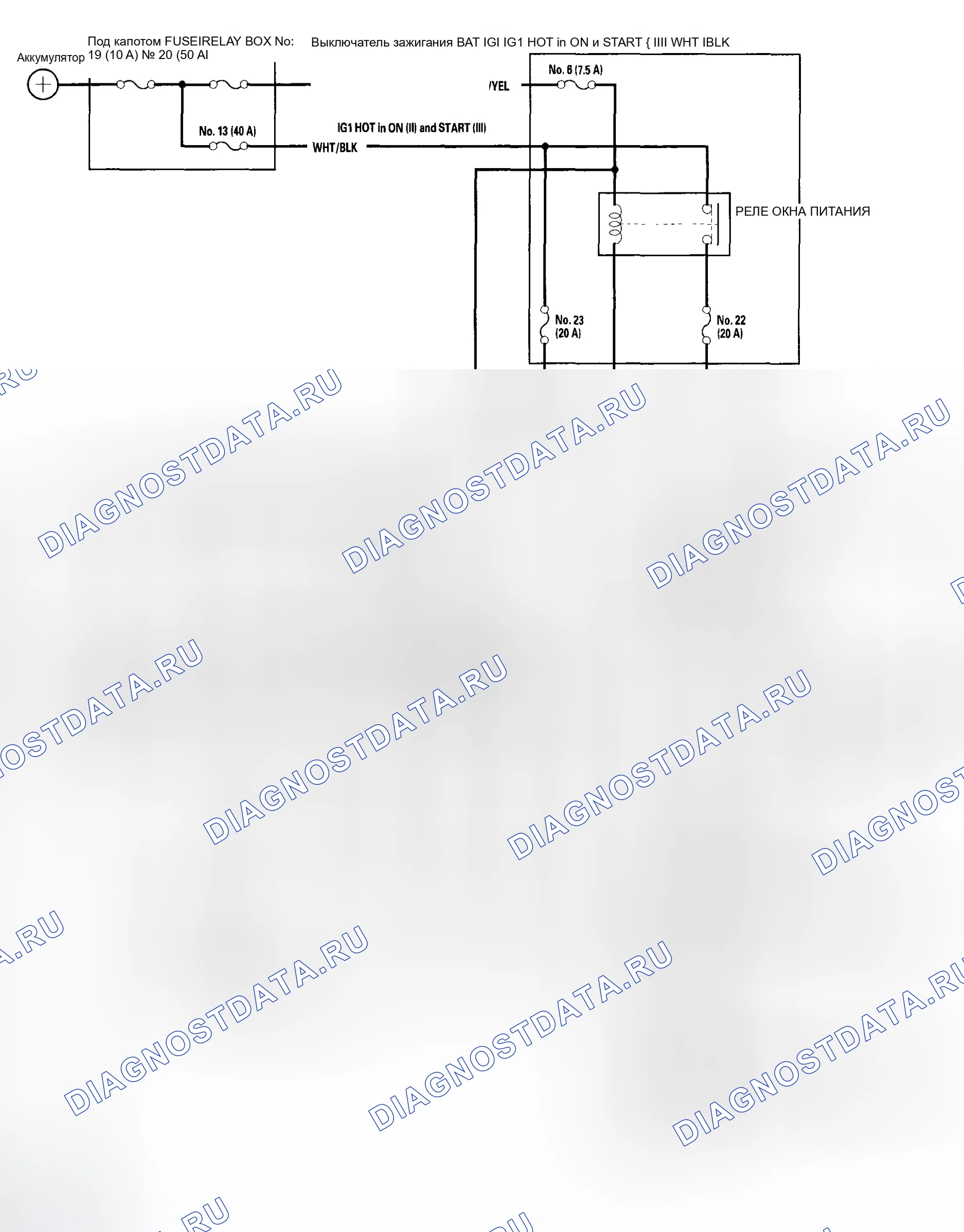 Рис. 99: Принципиальная схема. Honda Element YH2