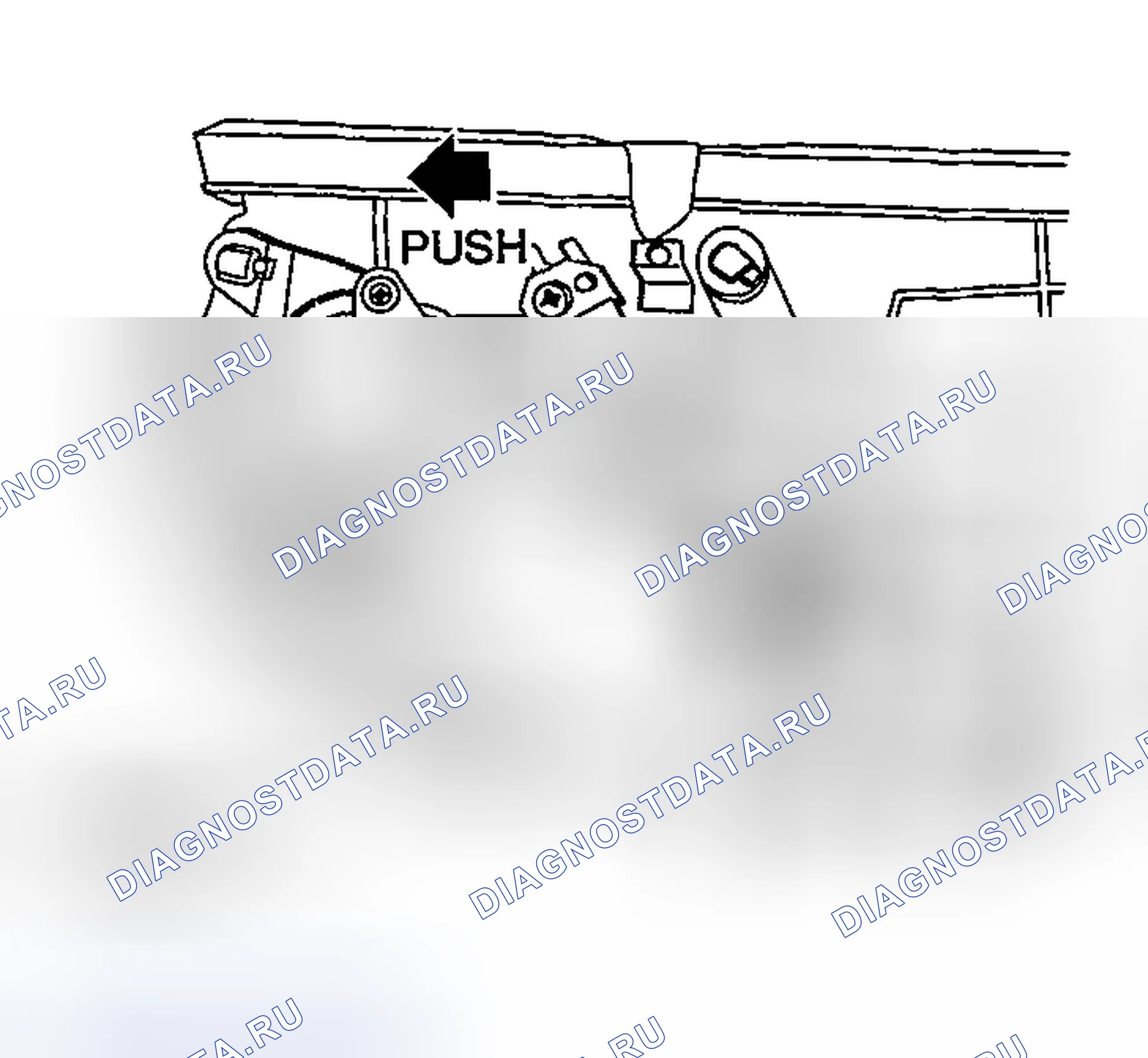 Рис. 15: Рычажный механизм управления дверью. Nissan Sentra B15