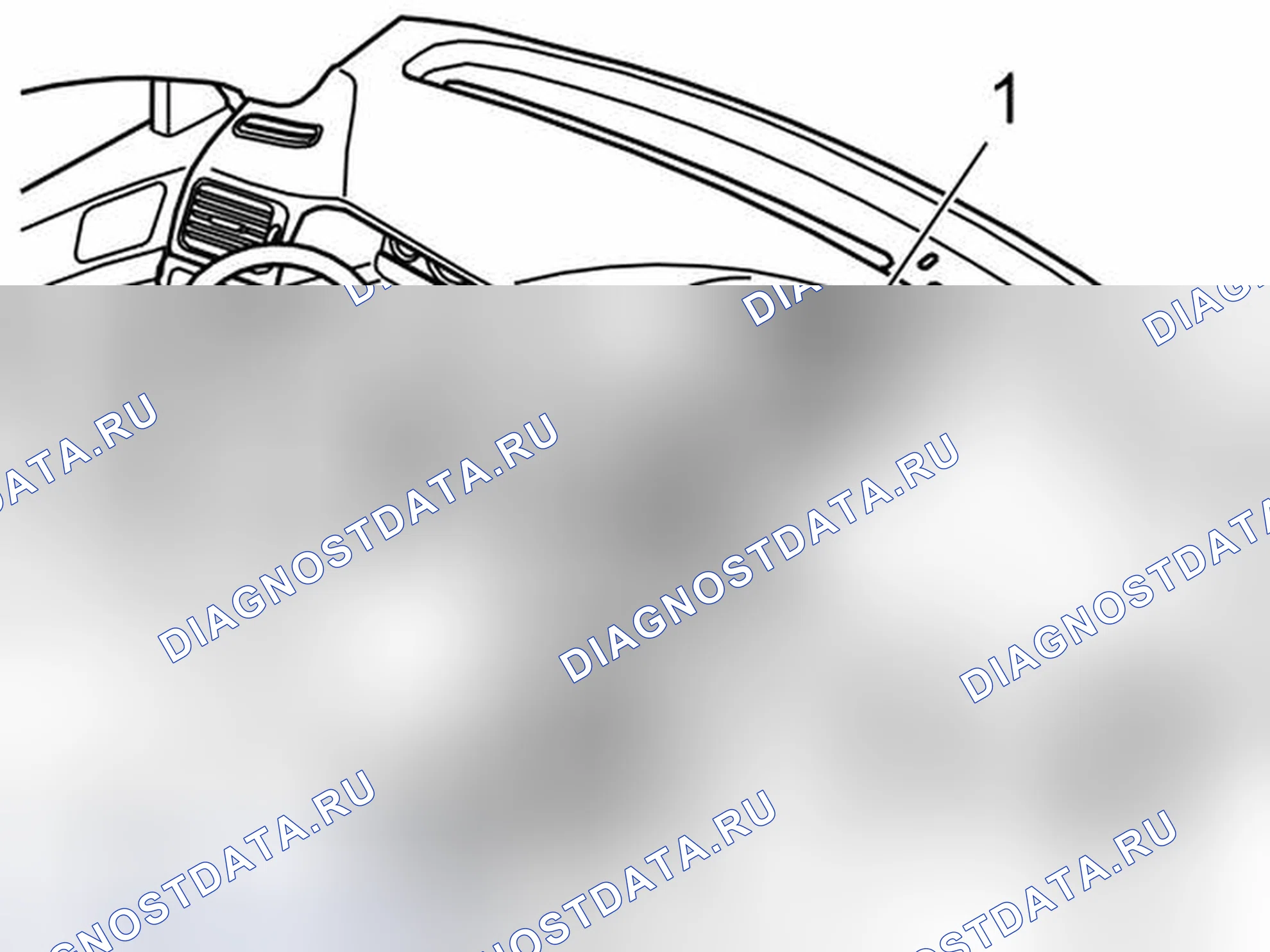 Рис. 51: Замена центрального громкоговорителя. Volvo V70 II рестайлинг
