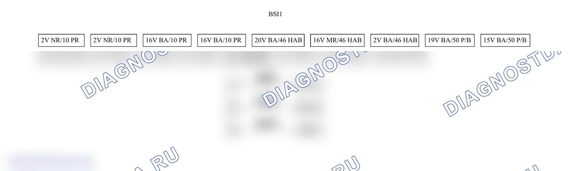 Распиновка разъёма BSI1 — Интеллектуальный коммутационный блок (BSI) (Вариант 14). Citroen C4 Aircross I