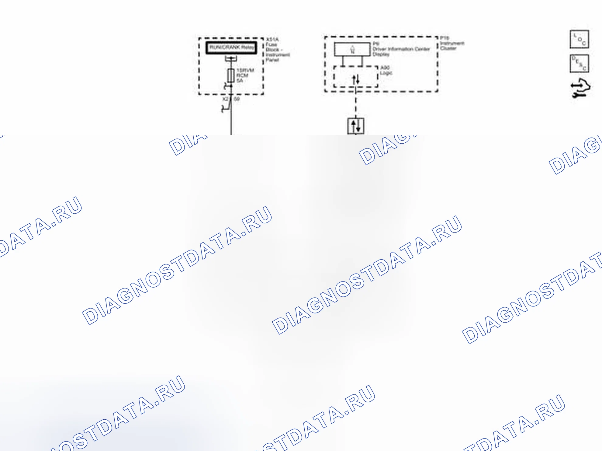 Рис. 4: Схема подключения компаса. Chevrolet Captiva I рестайлинг 2