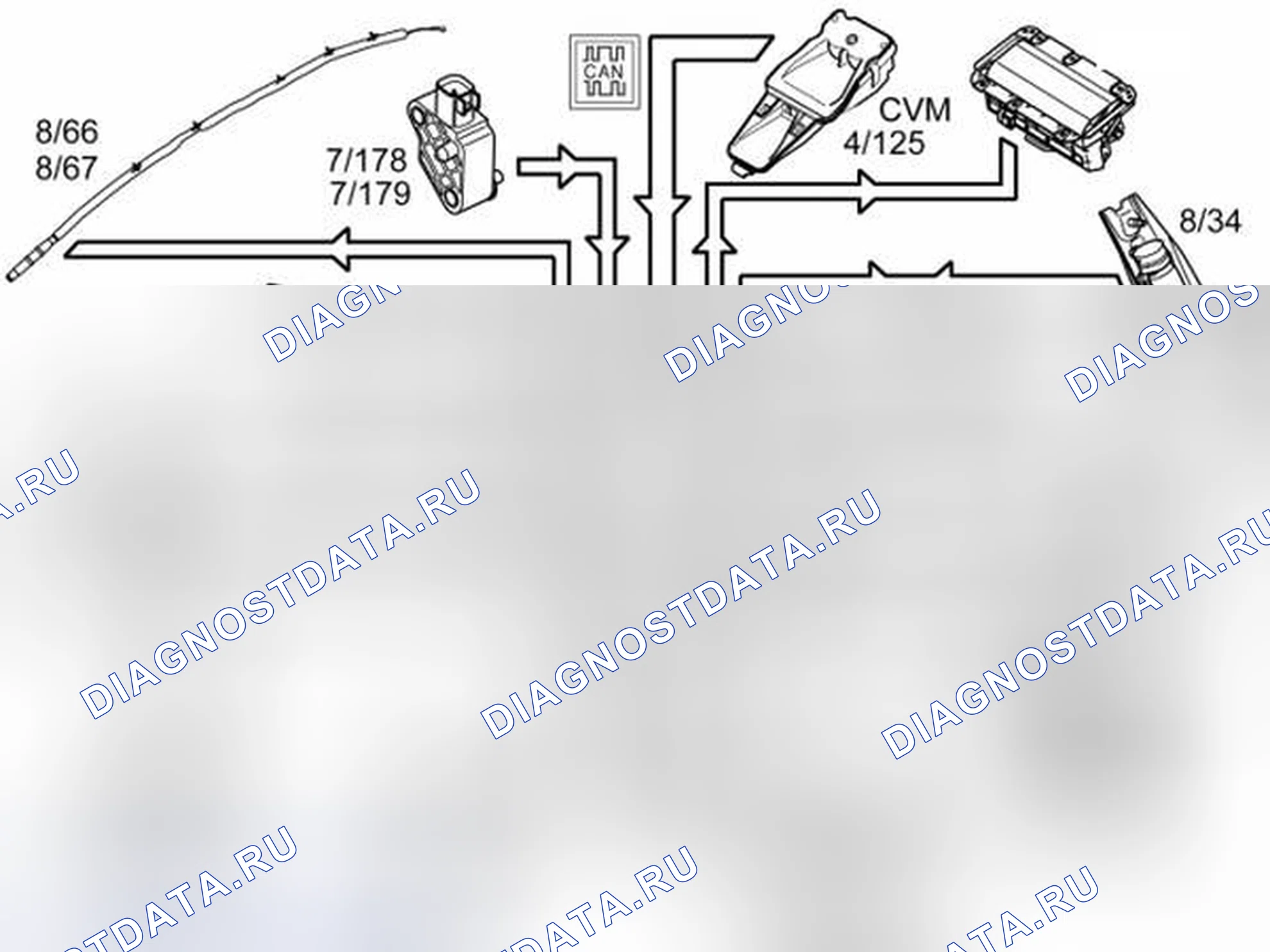 Рис. 66: ЛОБОВОЕ СТОЛКНОВЕНИЕ (НЕ США / CAN). Volvo S80 II рестайлинг