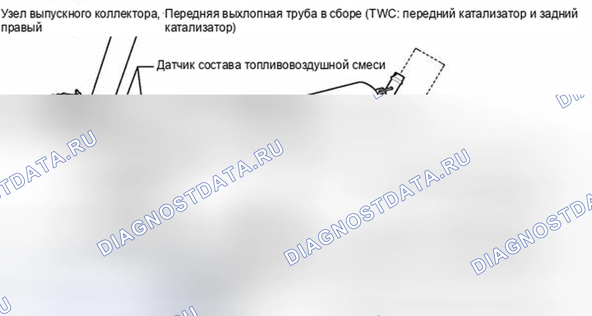 Рис. 463: РАСПОЛОЖЕНИЕ КАТАЛИЗАТОРА. Toyota Sequoia II рестайлинг