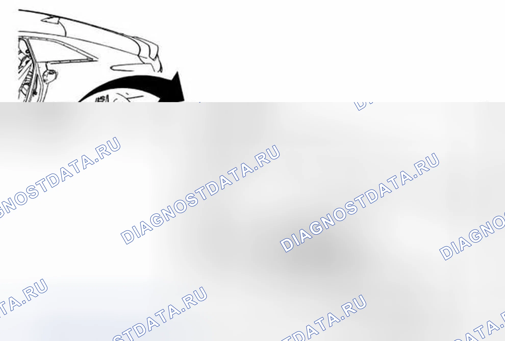 Рис. 34: Замена антенны передатчика ключа замка зажигания - левая сторона. Cadillac ELR I