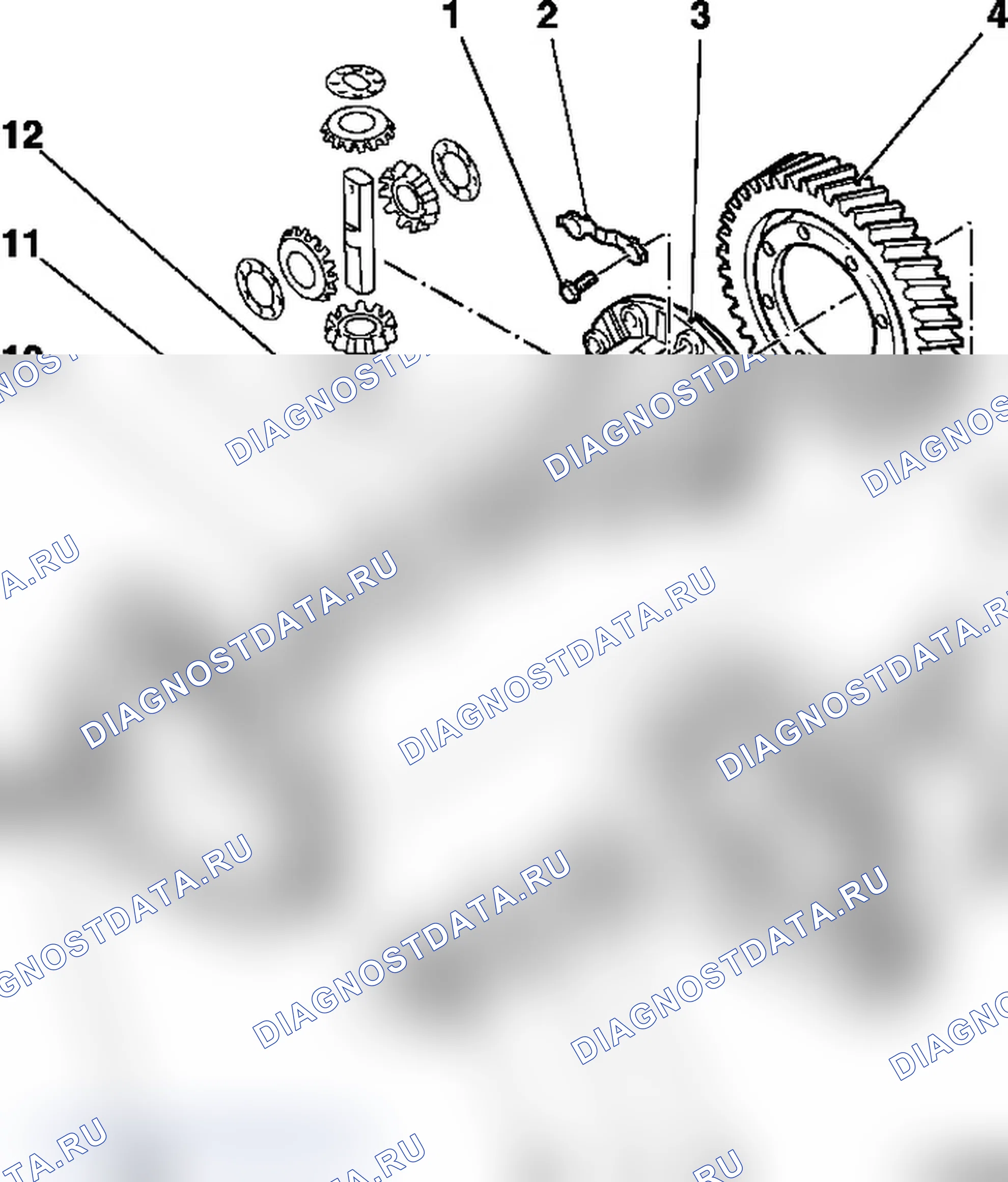 Общий вид дифференциала (AF13-II). Opel Corsa C