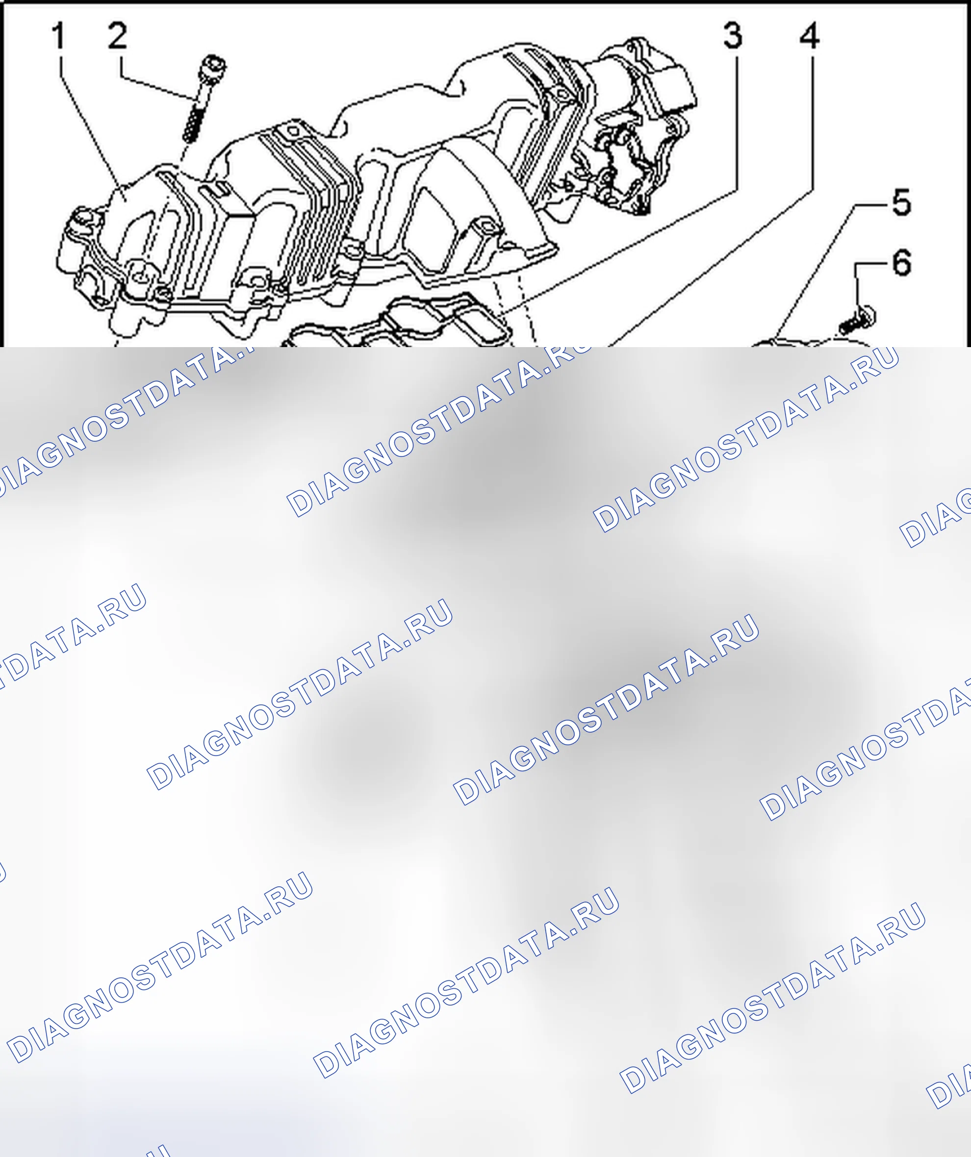 Рис. 8: ОБЗОР ВПУСКНОГО КОЛЛЕКТОРА И ПРИСПОСОБЛЕНИЙ. Volkswagen Golf Mk7