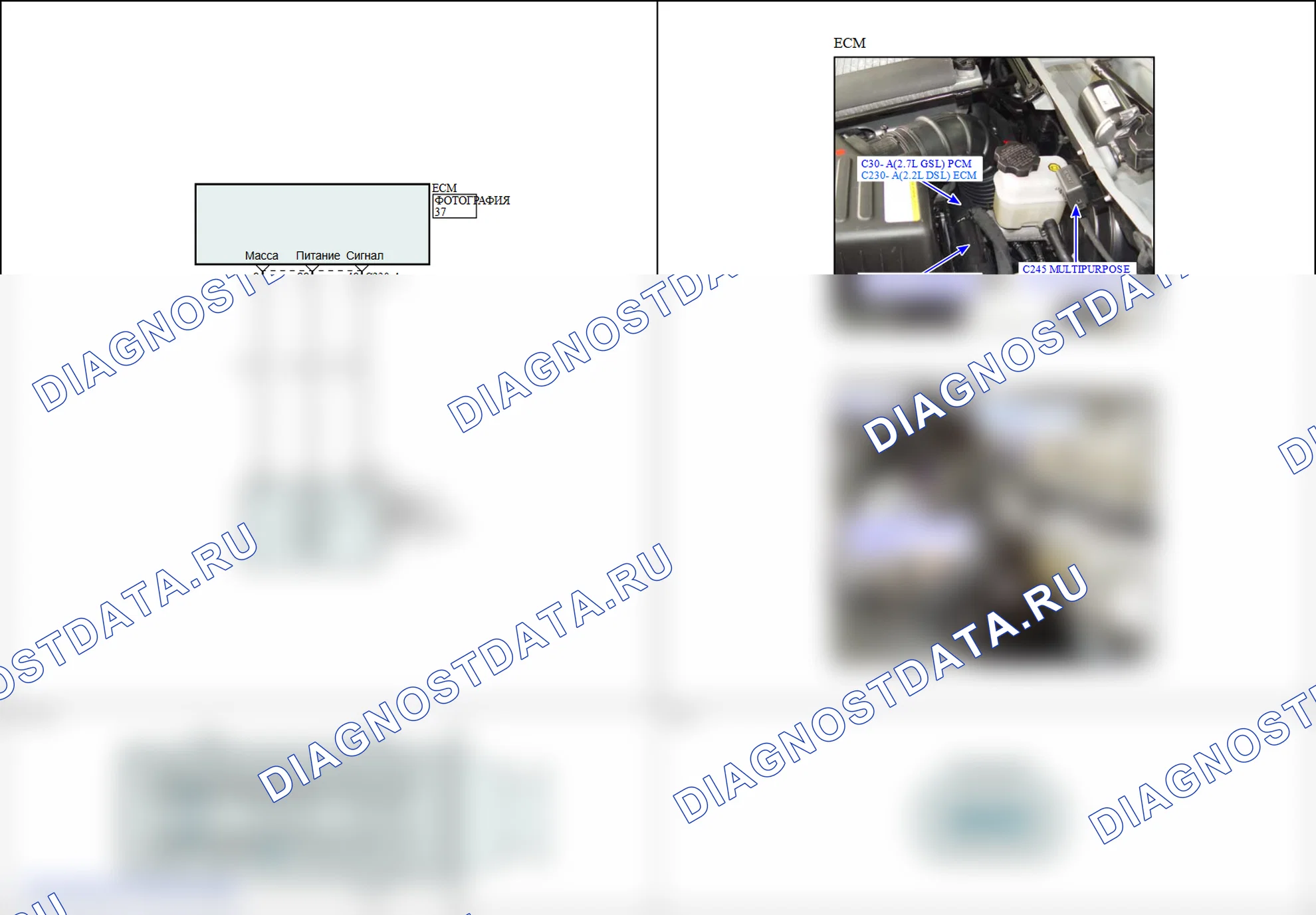P0192: Давление топливной рейки. Датчик - низкий уровень сигнала. Hyundai Santa Fe CM
