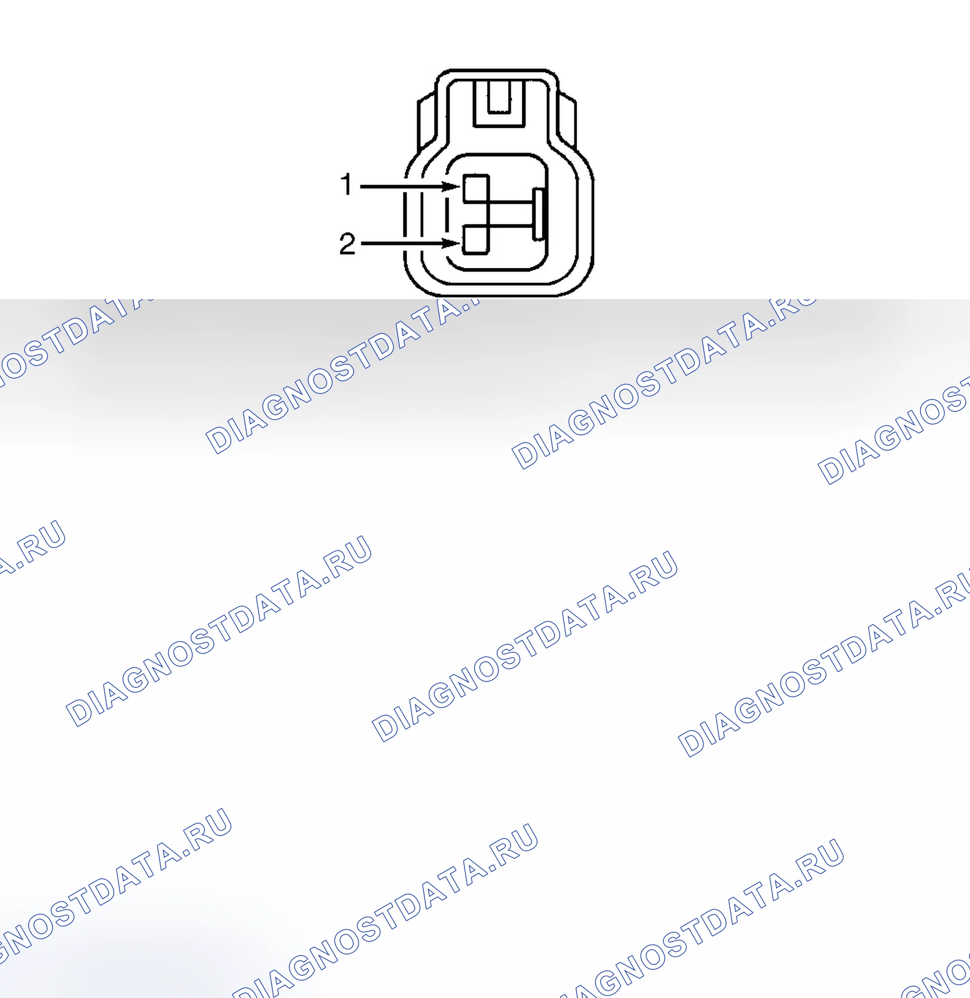 Рис. 88: ВИД С ТОРЦА СОЕДИНИТЕЛЯ ЖГУТА ТОПЛИВНОГО ИНЖЕКТОРА. Dodge Cab & Chassis R2500 