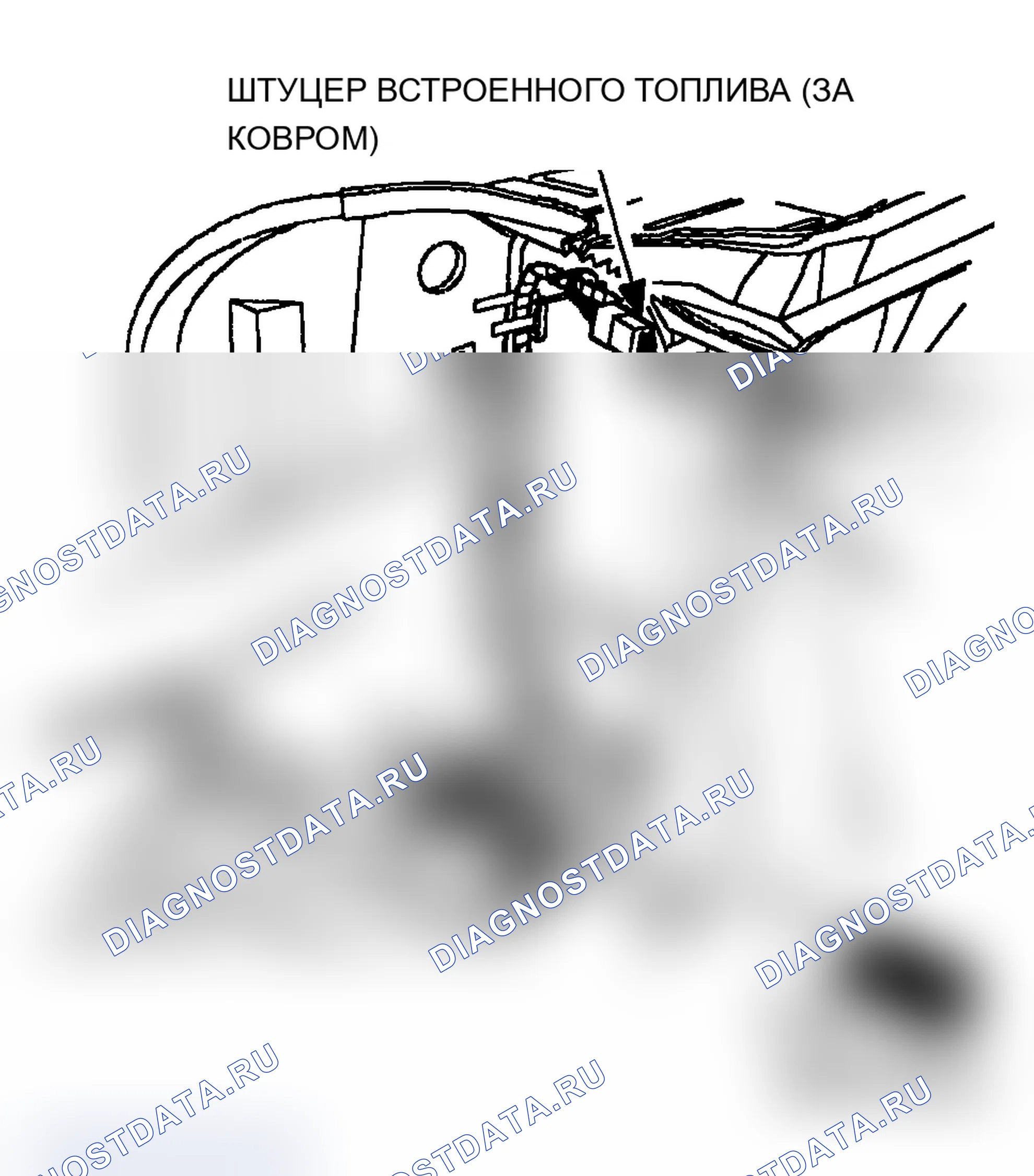 Рис. 31: Расположение компонентов тестового разъема топливного насоса (Saturn). Pontiac Grand Prix V