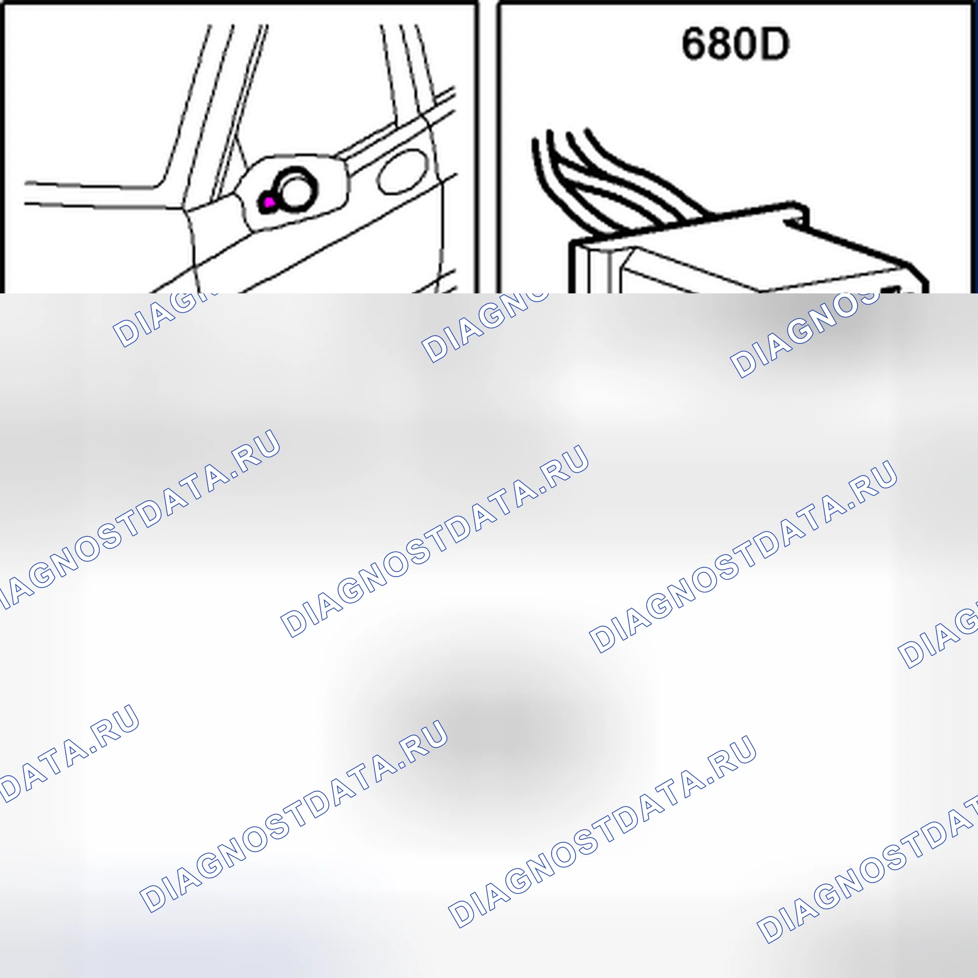 Рис. 257: Дверное зеркало водителя (680D). Kia Picanto III