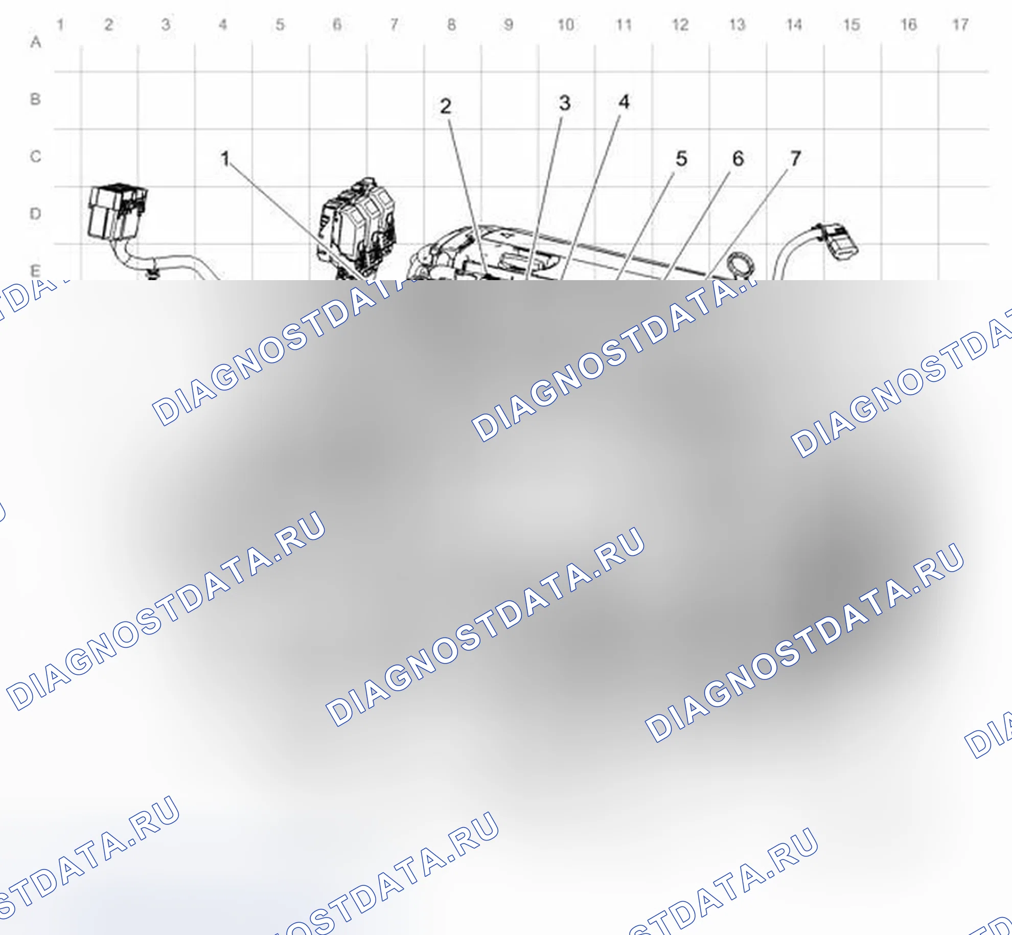 Рис. 28: Прокладка жгутов двигателя - 1.8L сзади (LUW / Lwe). Chevrolet Sonic I