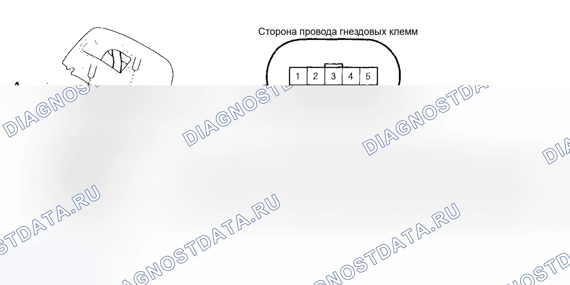 Рис. 72: Входной тест оконного переключателя пассажира. Honda Civic VII рестайлинг