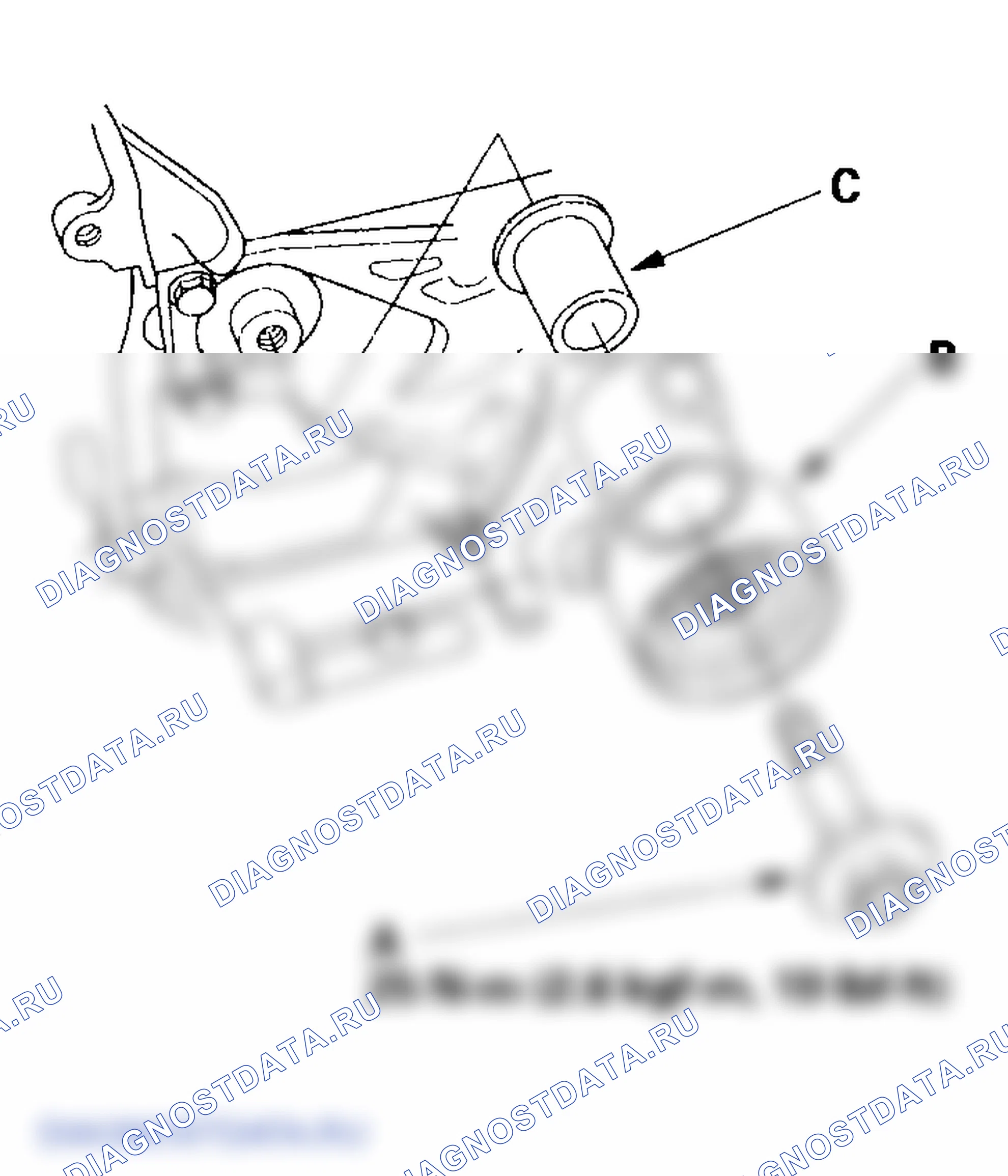 Рис. 323: Замена регулятора синхронизирующего ремня. Honda Odyssey II