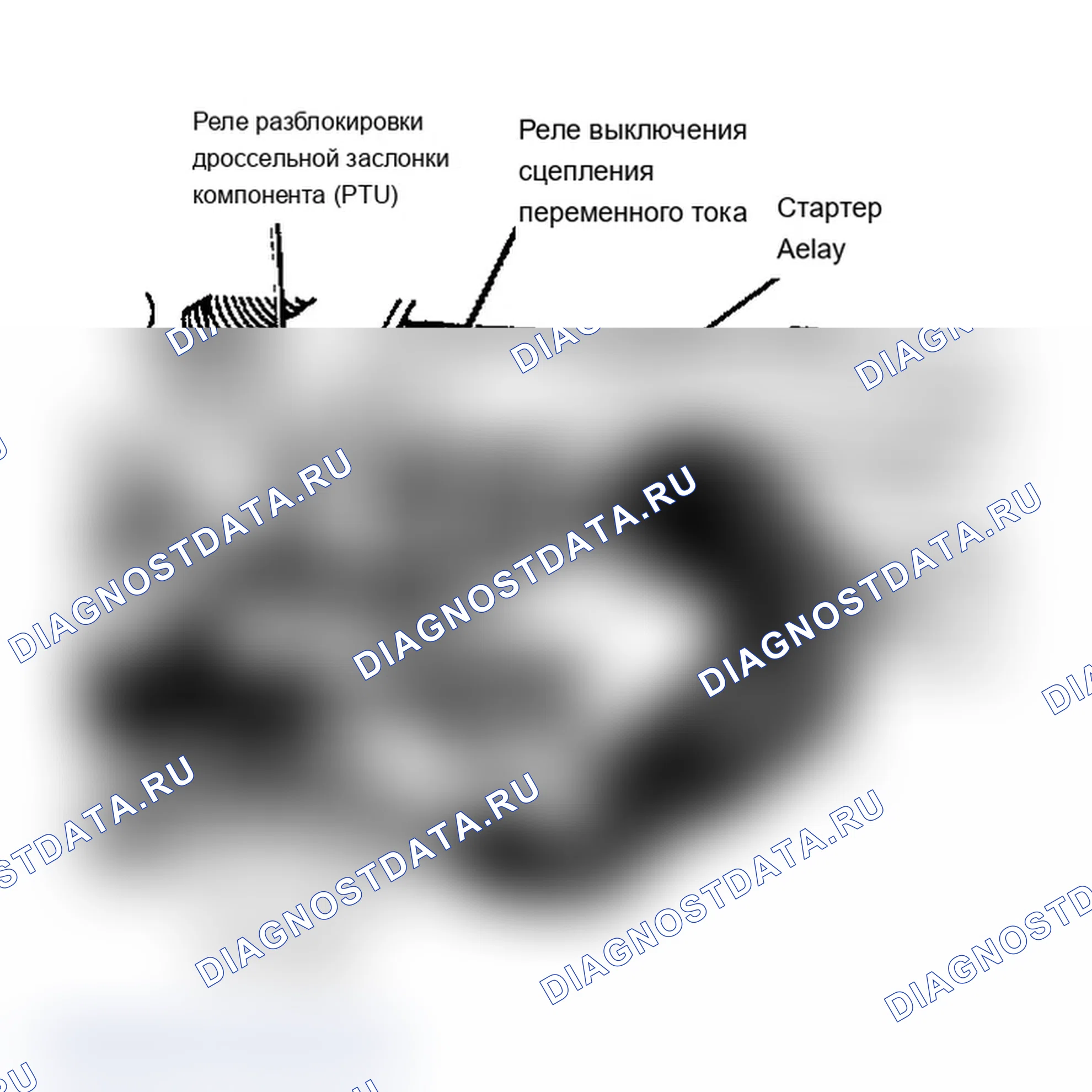 Рис. 347: DR28 (2 из 4) - Расположение реле. Dodge Dakota Shelby 