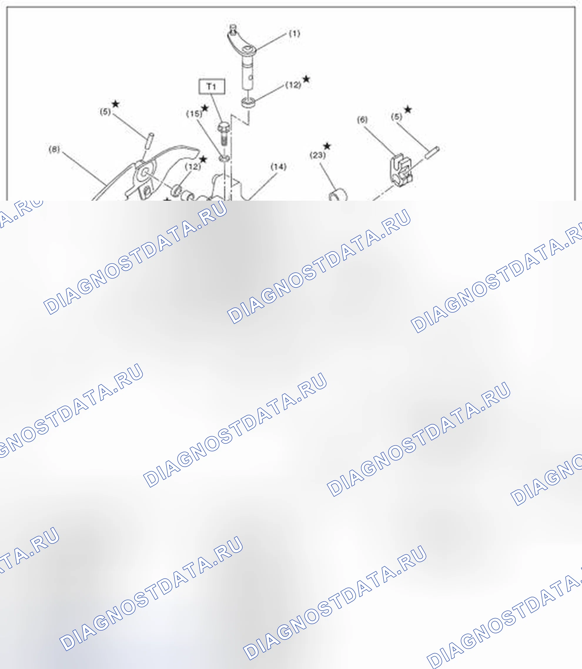 Рис. 26: ПЕРЕКЛЮЧАЮЩЕЕ ЗВЕНО В СБОРЕ. Subaru Legacy BM/BR рестайлинг