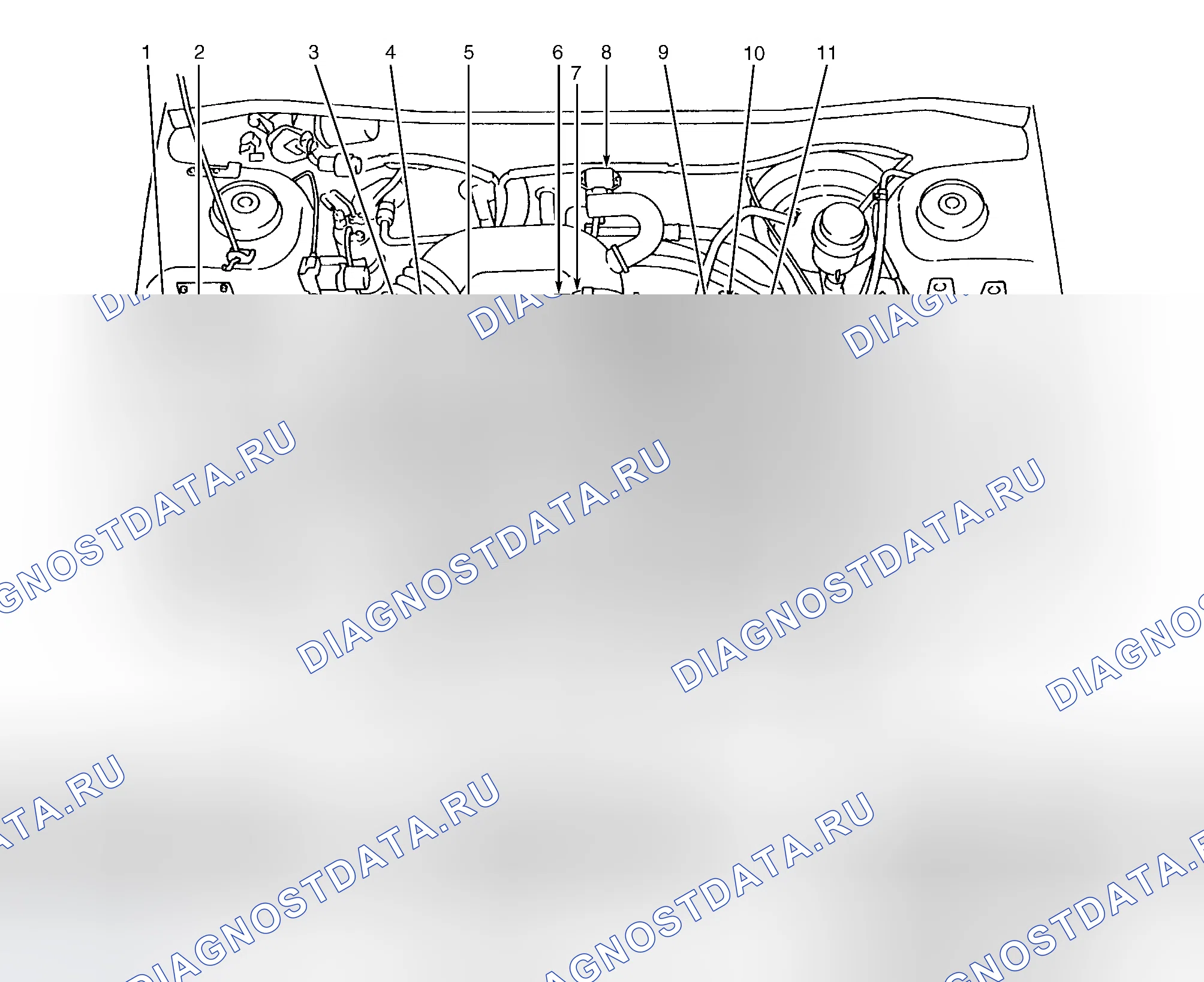 Рис. 5: РАСПОЛОЖЕНИЕ КОМПОНЕНТОВ. Subaru Impreza GC/GF