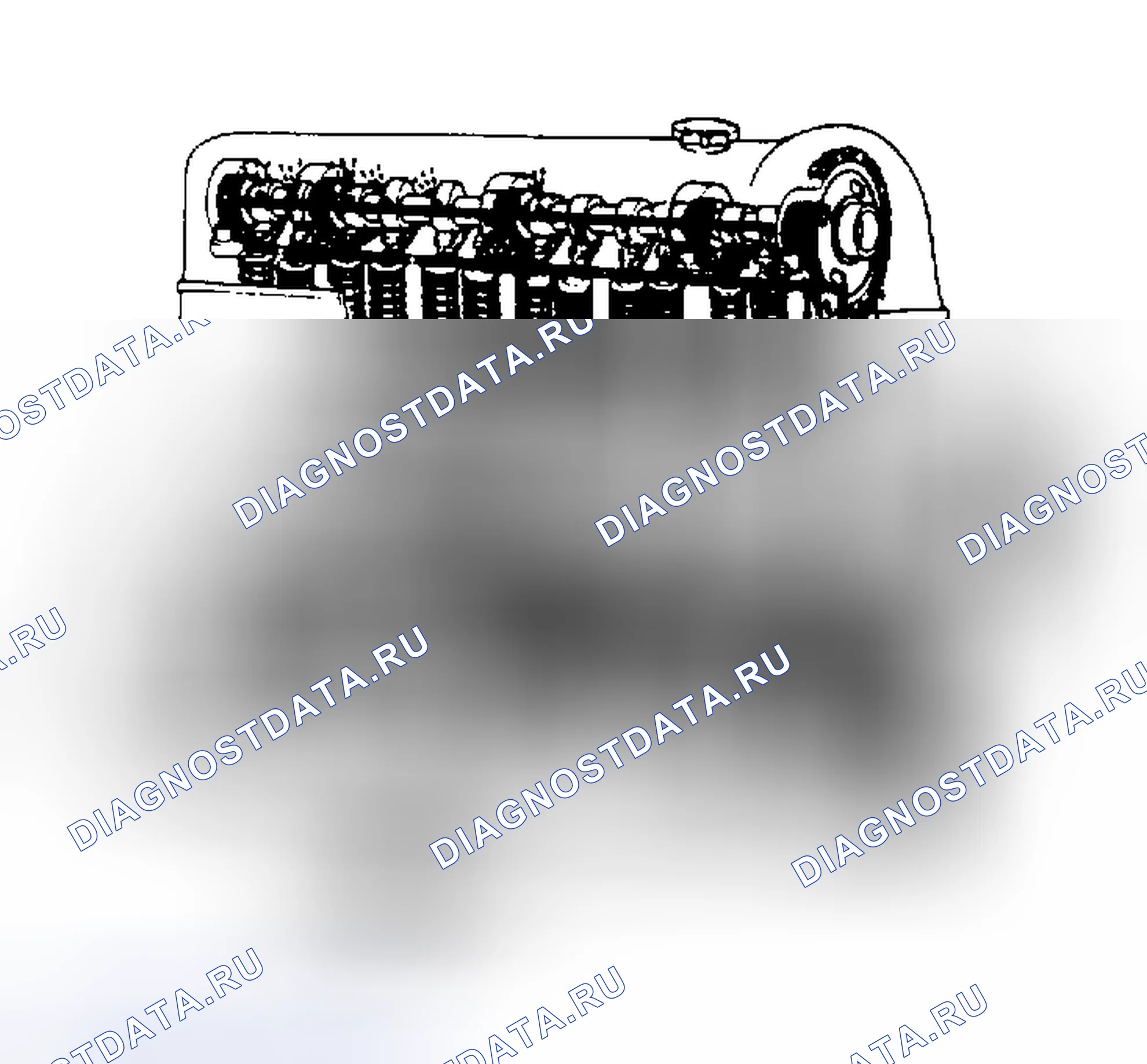 Рис. 12: Вид с местным разрезом системы смазки двигателя. Nissan Maxima G910
