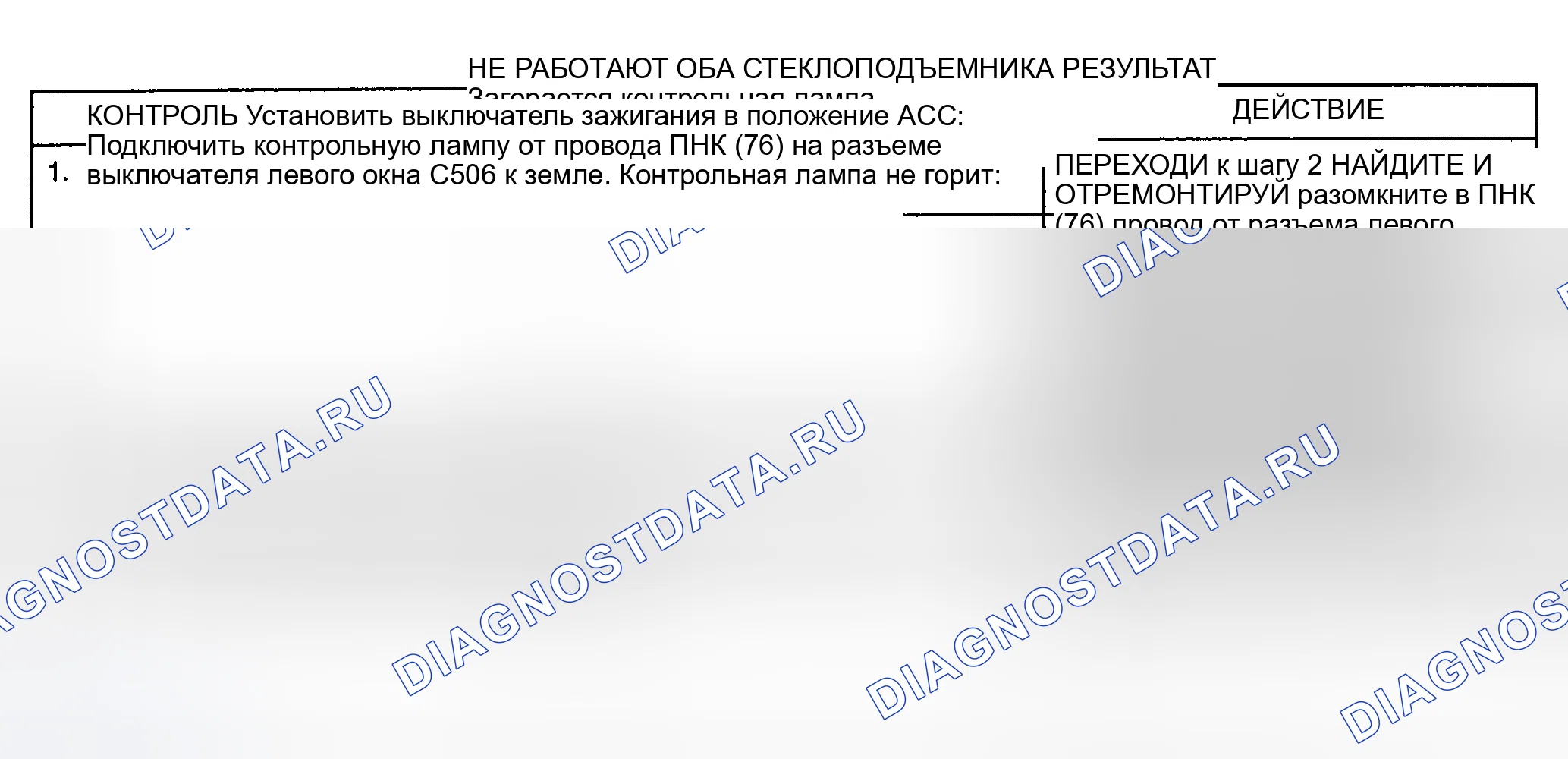 Рис. 27: ТЕСТ А: ОБА ОКНА ПИТАНИЯ НЕ РАБОТАЮТ - ПИКАП. GMC Cab & Chassis K2500 