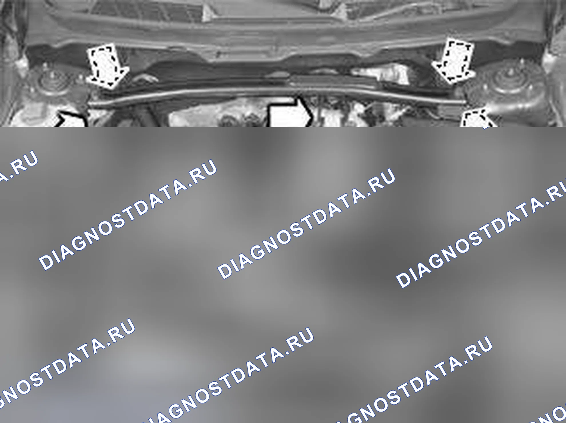 Рис. 875: УСТАНОВКА КОМПОНЕНТОВ МОТОРНОГО ОТСЕКА. Volvo XC90 I