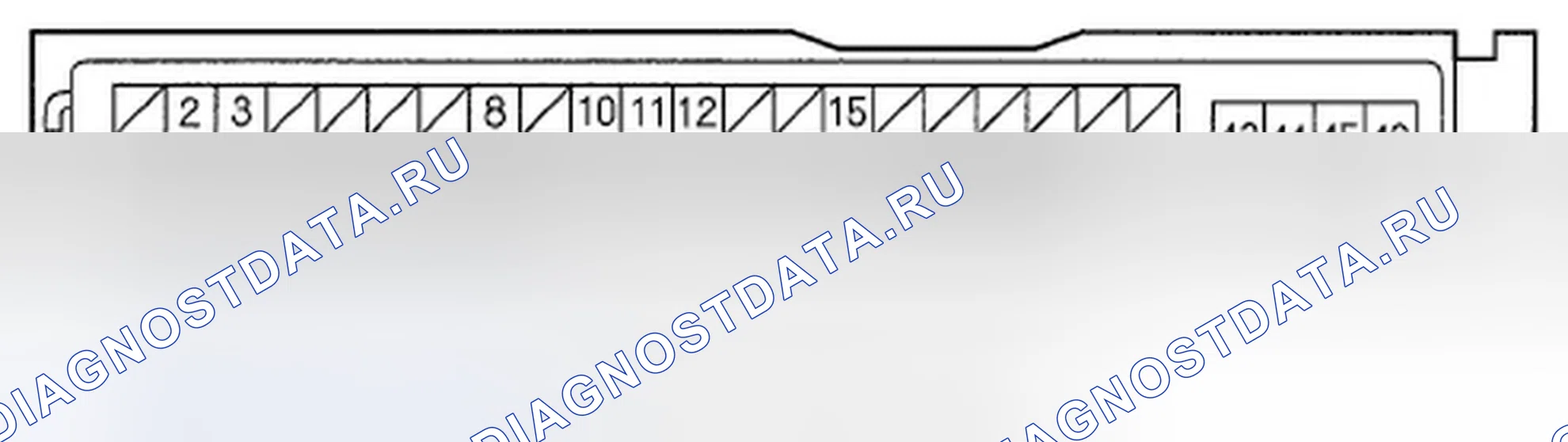 Рис. 4: Входы и выходы блока управления модулятором VSA для разъема 46P (разъем отключен). Honda Ridgeline I рестайлинг