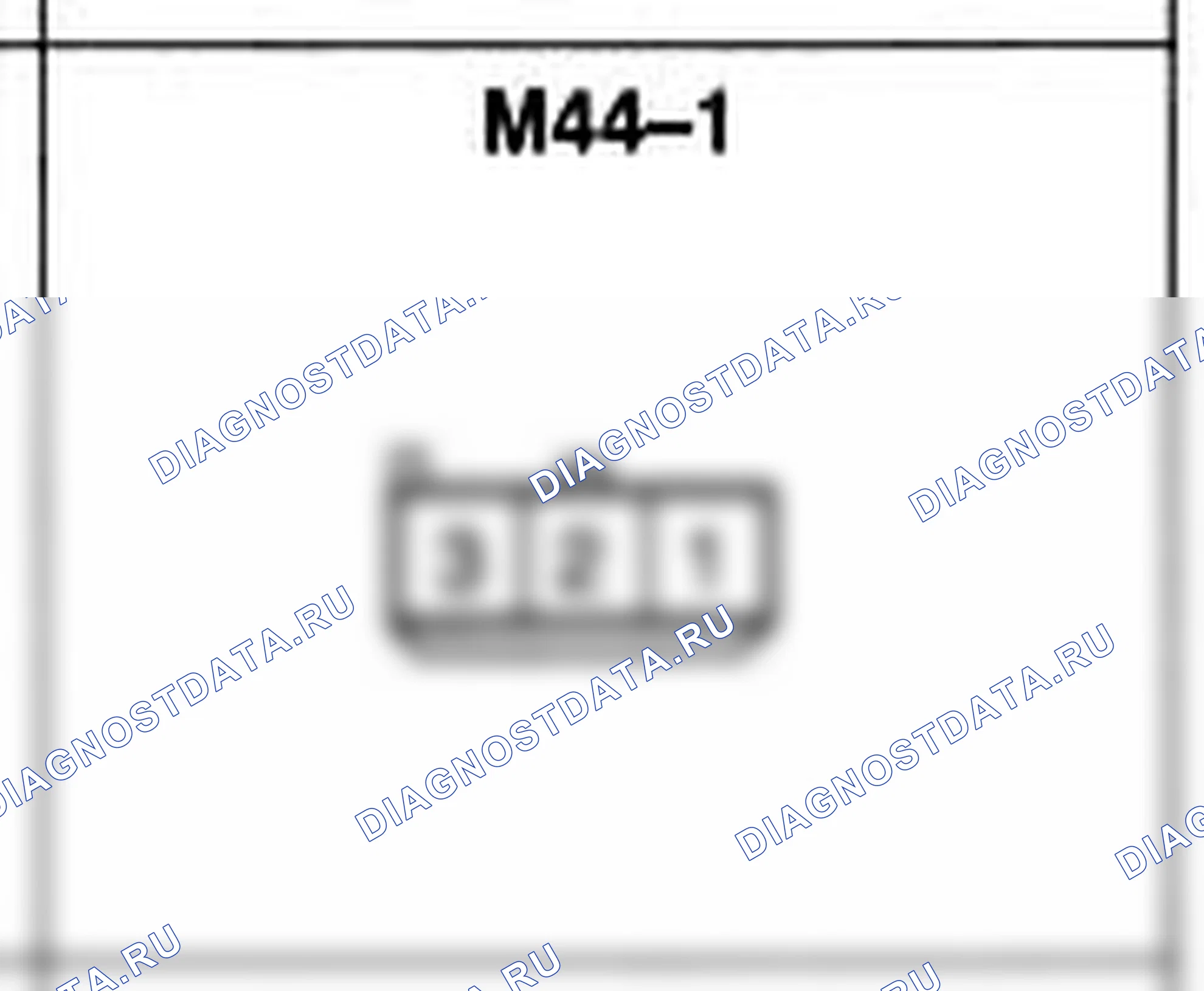 Распиновка разъёма M44-1 — основного жгута. Hyundai H-1 A1
