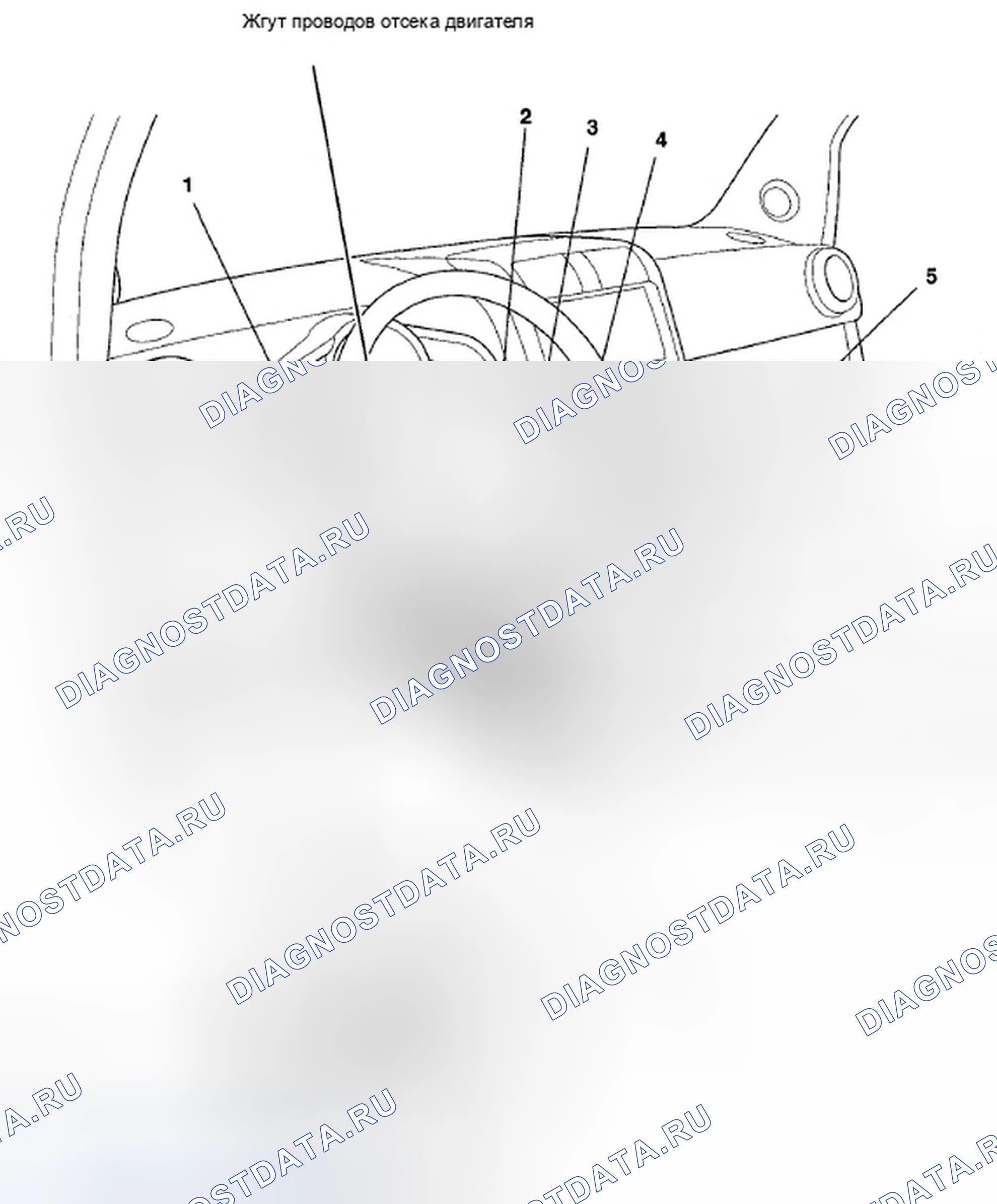 Рис. 279: Жгут проводов отсека двигателя (приборная панель) (стр. 203-9). Honda Element YH2 рестайлинг 2