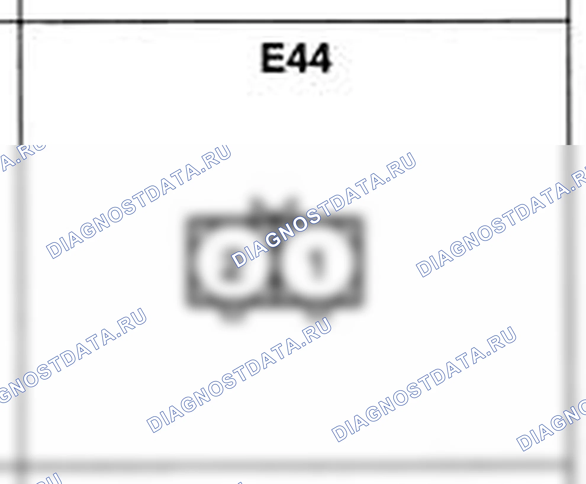 Распиновка разъёма E44 — жгута двигателя. Hyundai H-1 A1