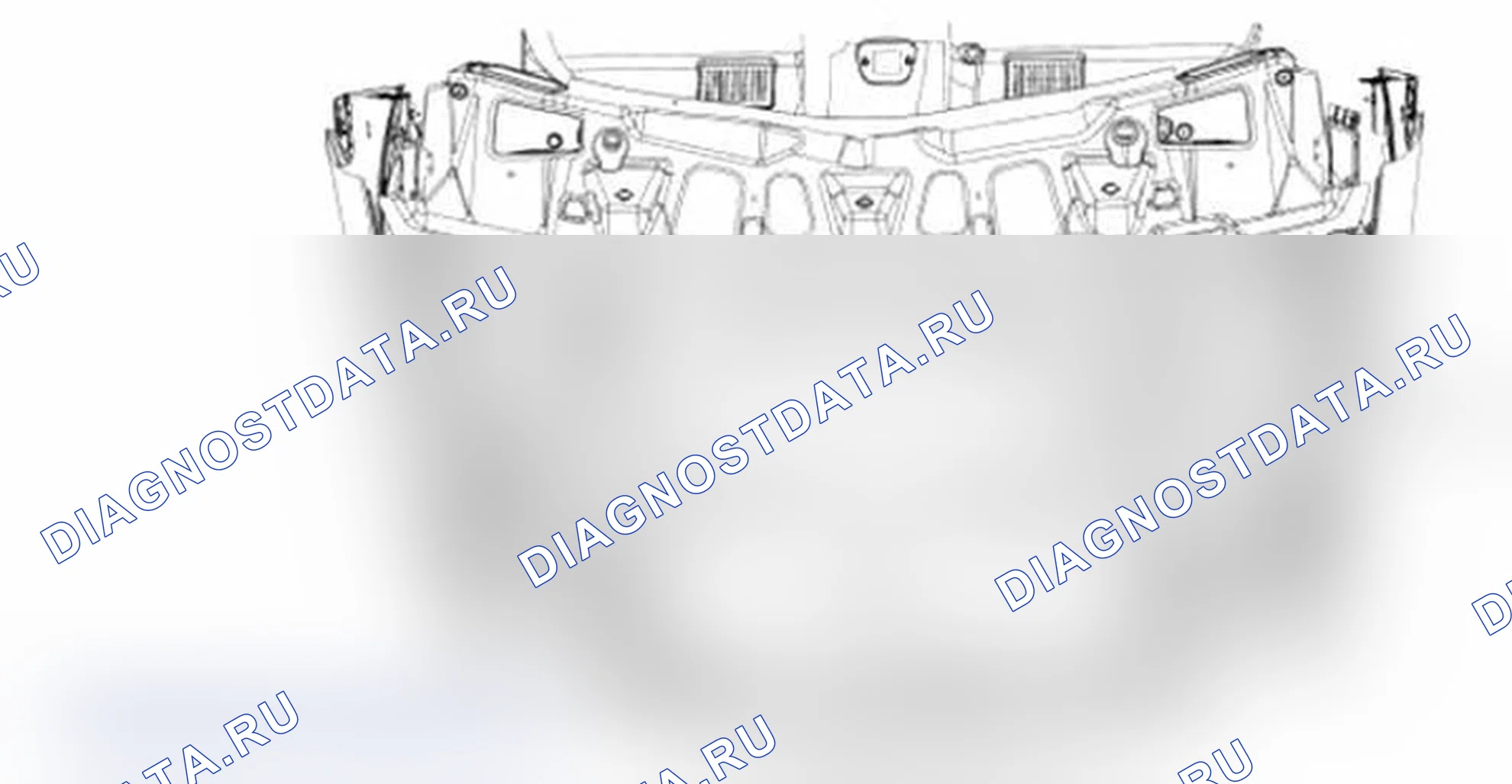 Рис. 78: Размеры под капотом. Ford Transit Connect I рестайлинг