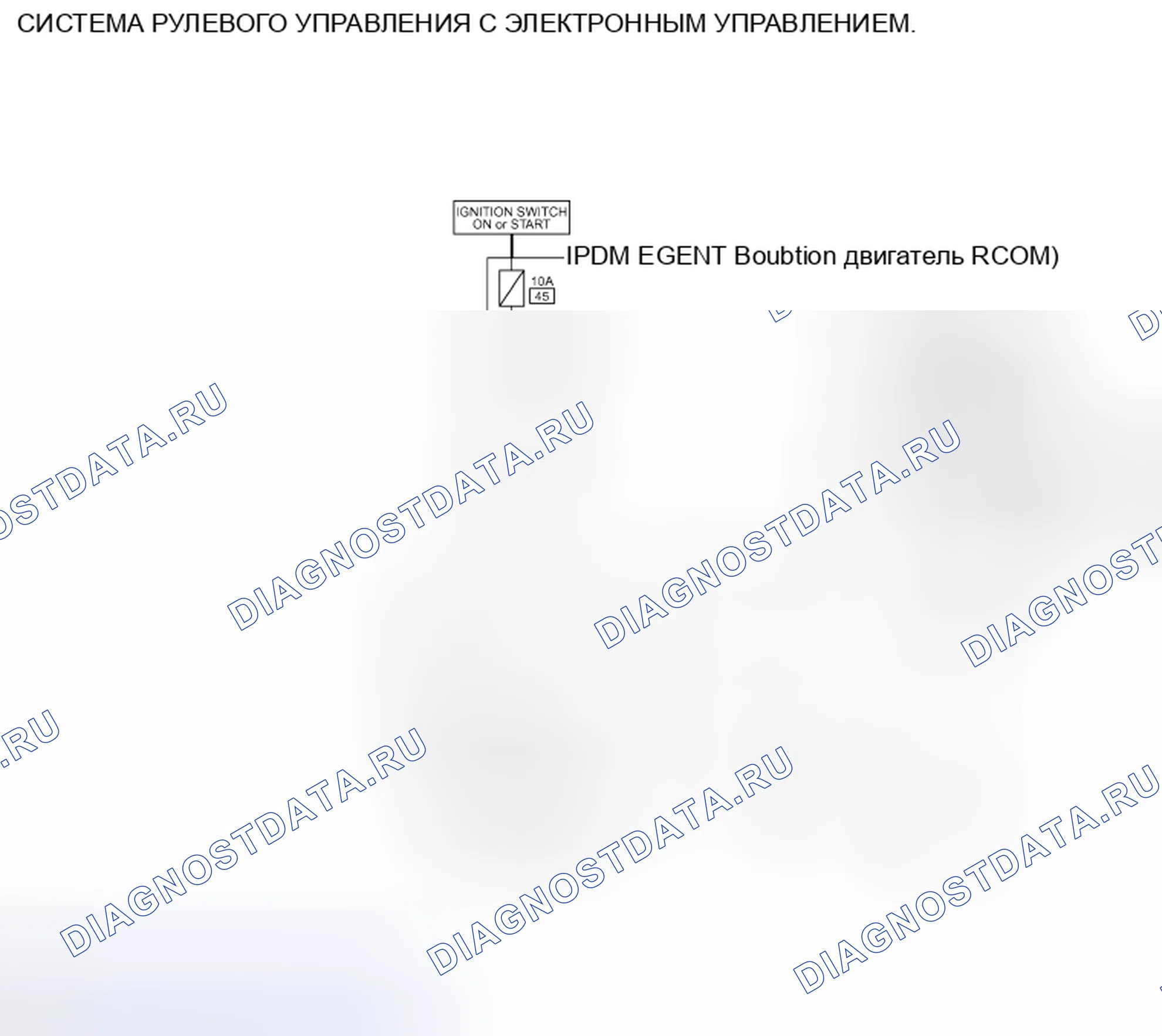 Рис. 11: электросхема - ЭЛЕКТРОННО УПРАВЛЯЕМАЯ СИСТЕМА РУЛЕВОГО УПРАВЛЕНИЯ С УСИЛИТЕЛЕМ. Nissan 370Z I рестайлинг