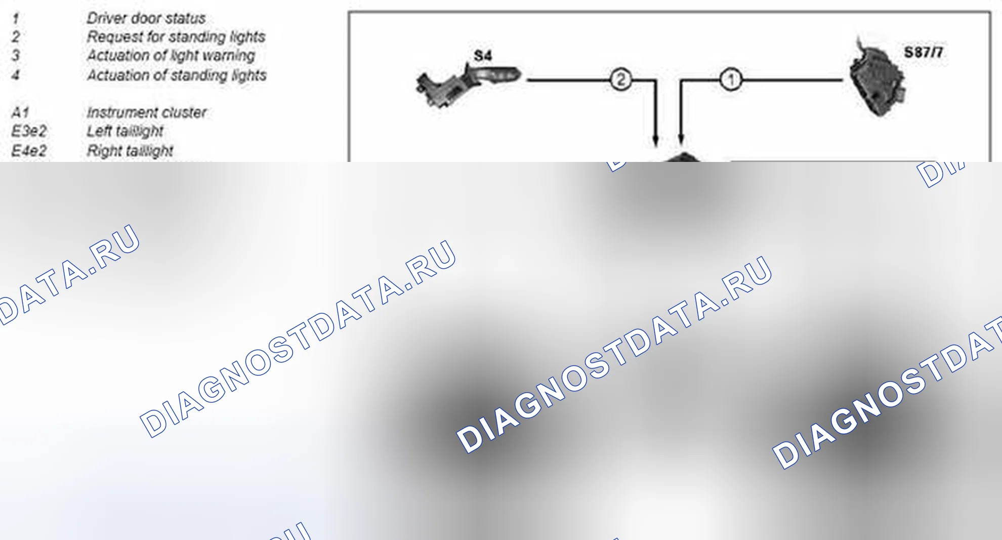 Рис. 290: Включение стоячей фары, функция - GF82.10-P-3000MCU. Kia Soul I