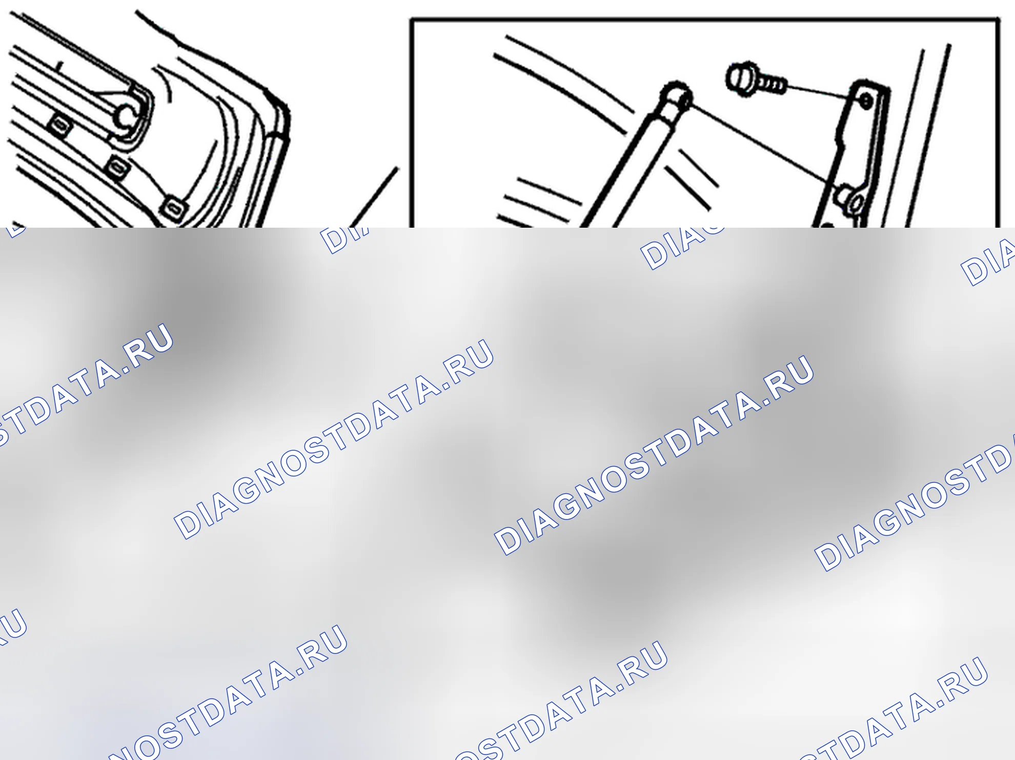 Рис. 99: Петли, крышка багажника, замена. Volvo S60 I рестайлинг