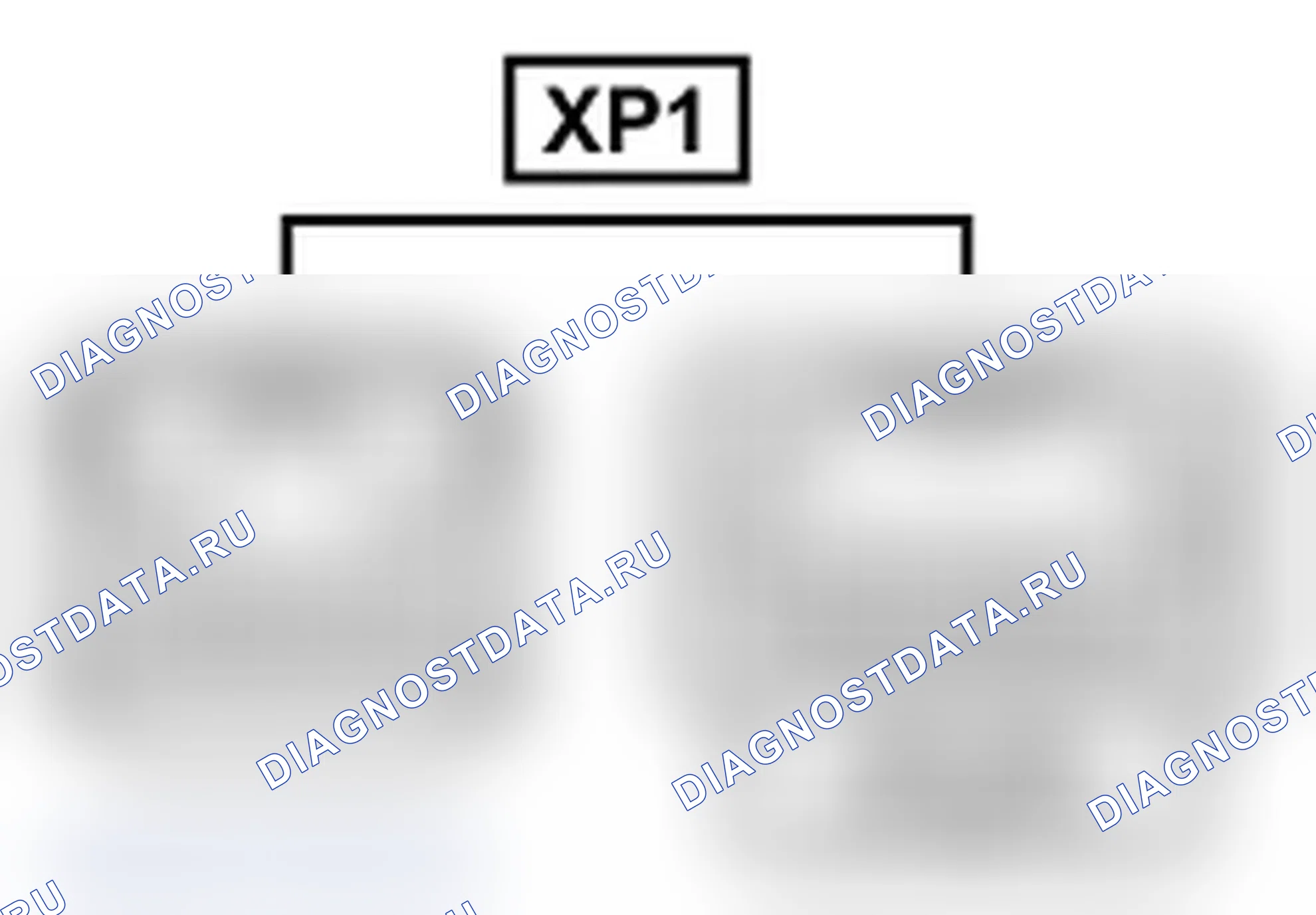 Рис. 580: Вид с торца линейного соединителя (XP1). Lexus IS F I
