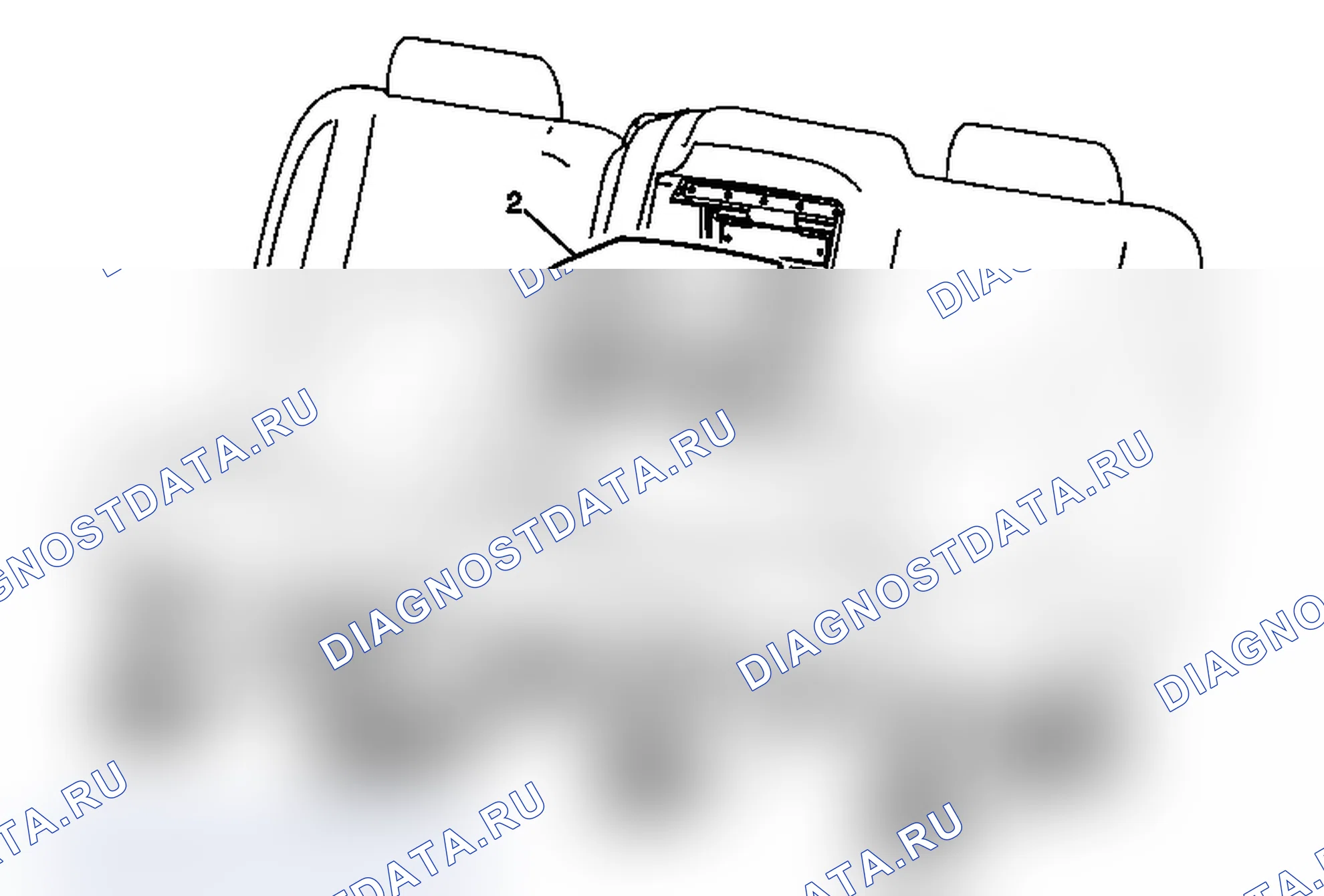Рис. 40: Замена подлокотника заднего сиденья (Avalanche/Escalade EXT). Chevrolet Tahoe III