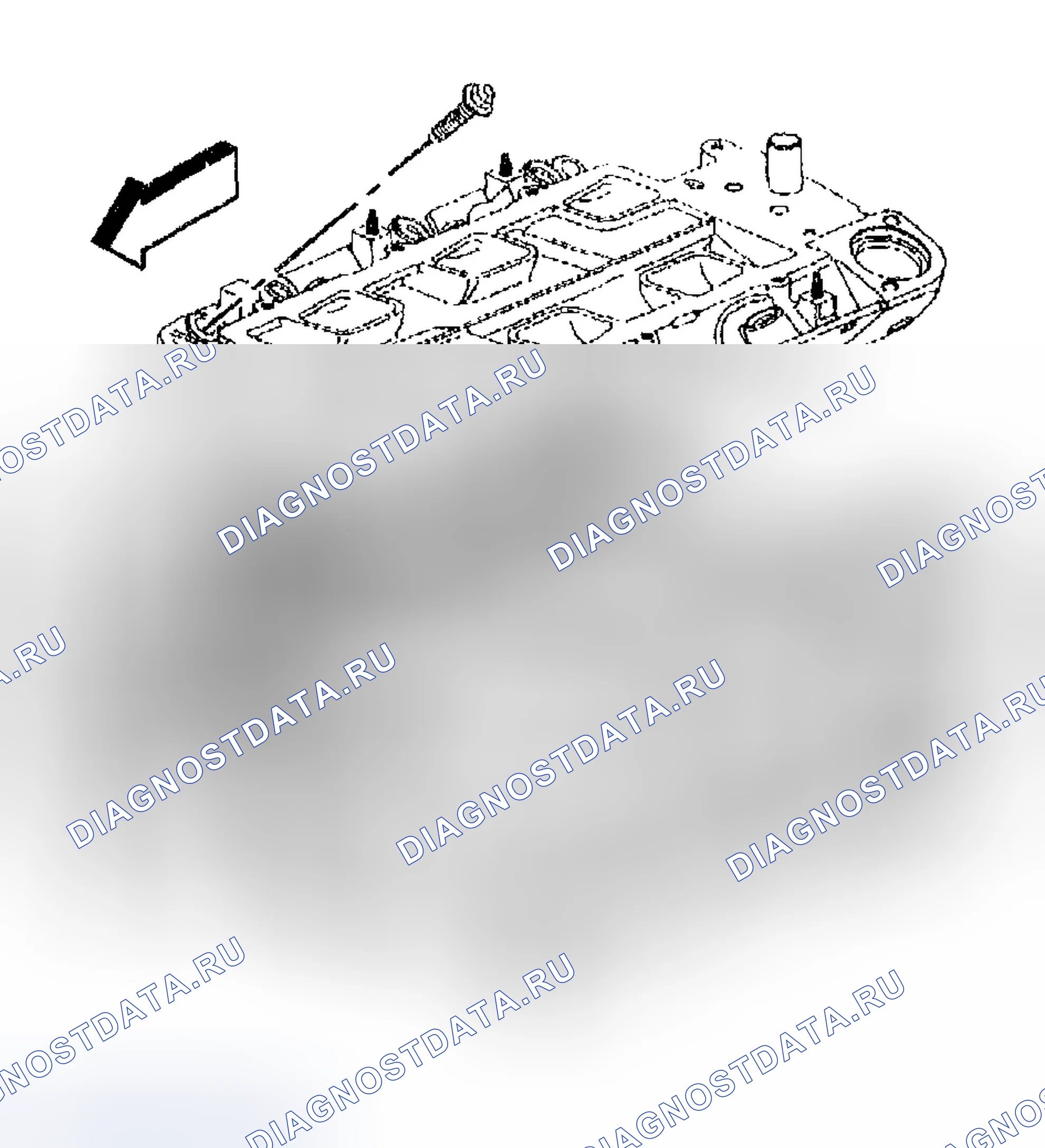 Рис. 515: Впускной коллектор (нижний) - Демонтаж (L36). Chevrolet Impala VIII
