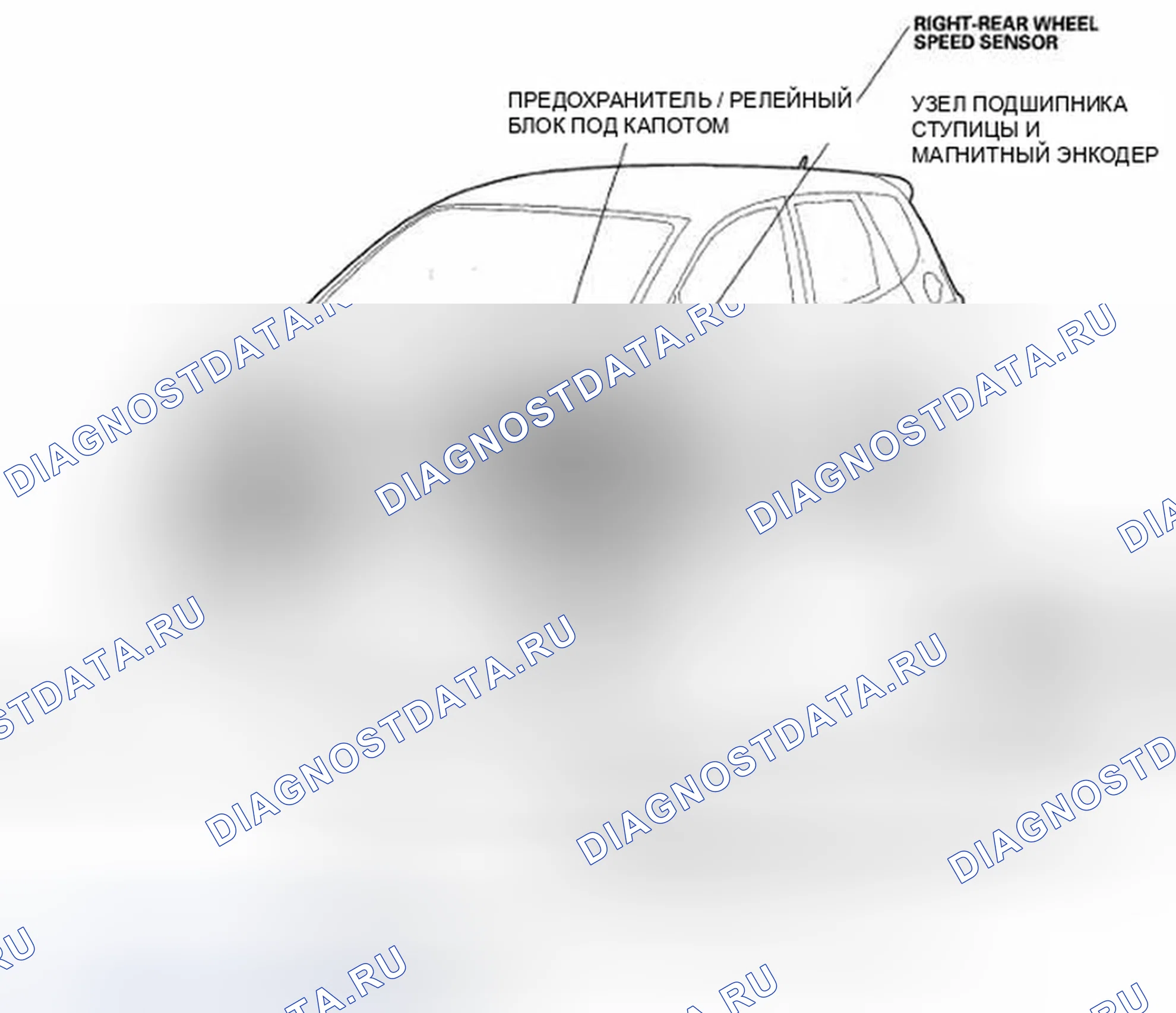Рис. 1: Указатель расположения компонентов. Honda Fit I
