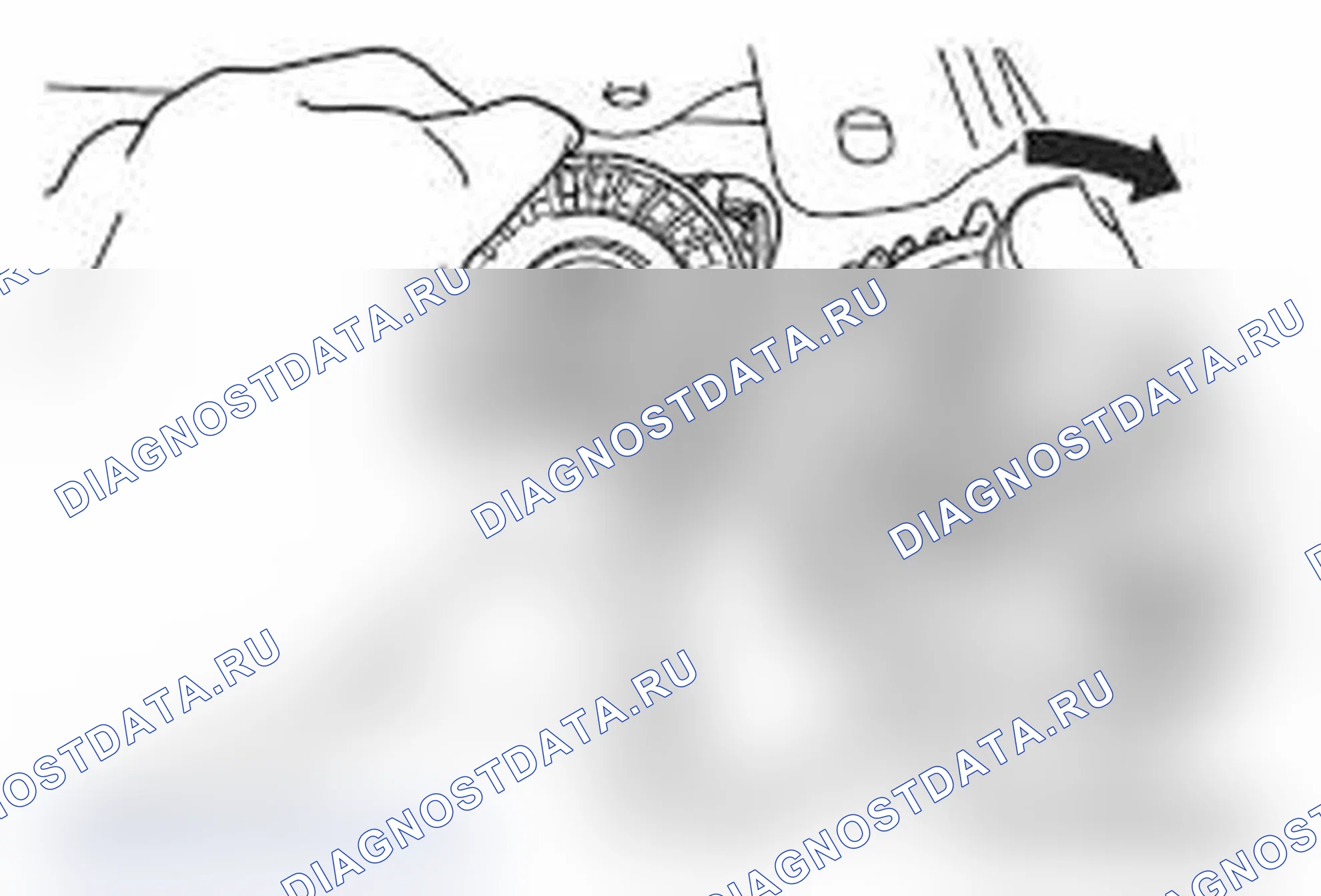 Рис. 249: <<D>> ДЕМОНТАЖ АВТОМАТИЧЕСКОГО НАТЯЖНОГО УСТРОЙСТВА. Mitsubishi Lancer Ralliart X рестайлинг