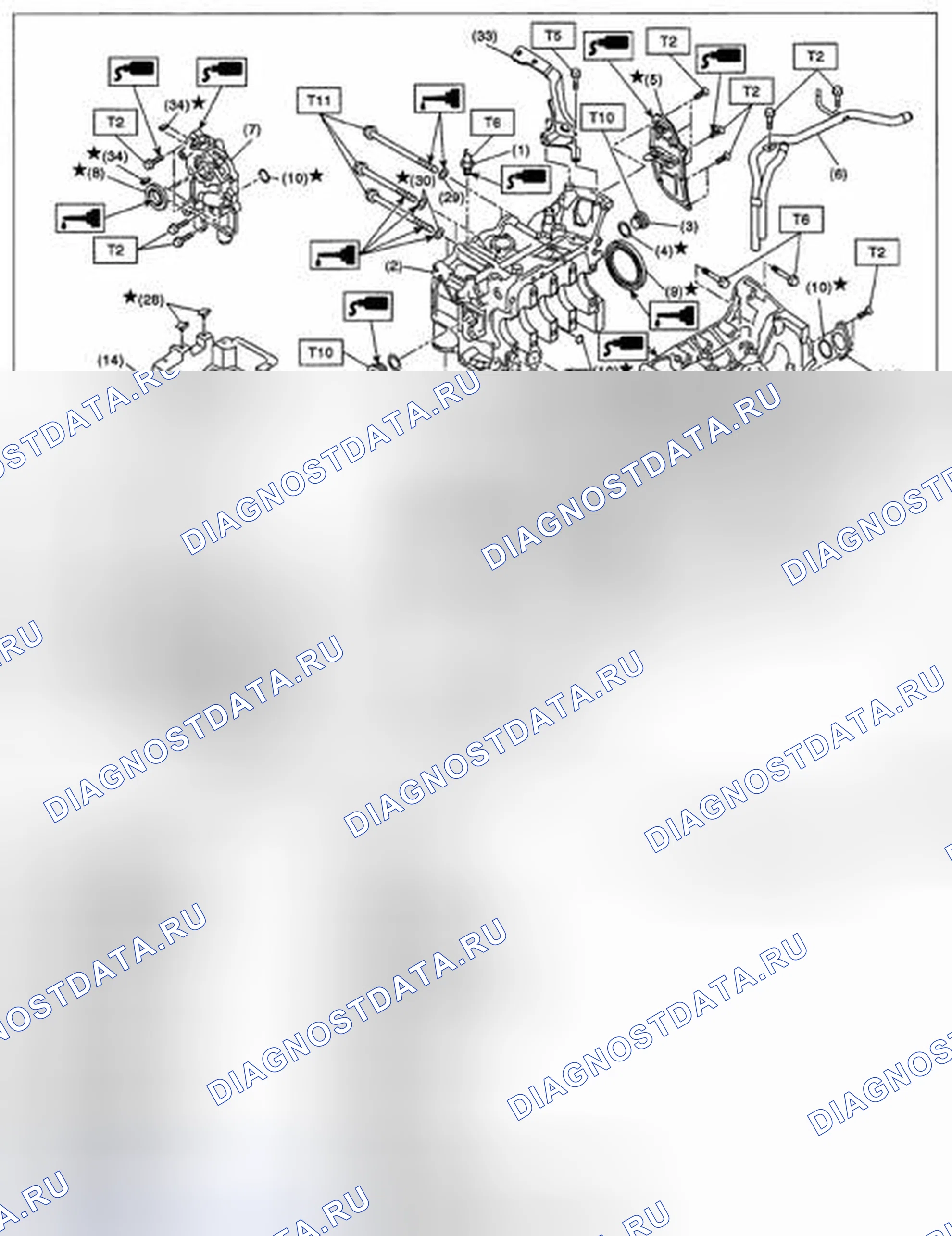 Рис. 76: БЛОК ЦИЛИНДРОВ. Subaru Impreza WRX STI GR