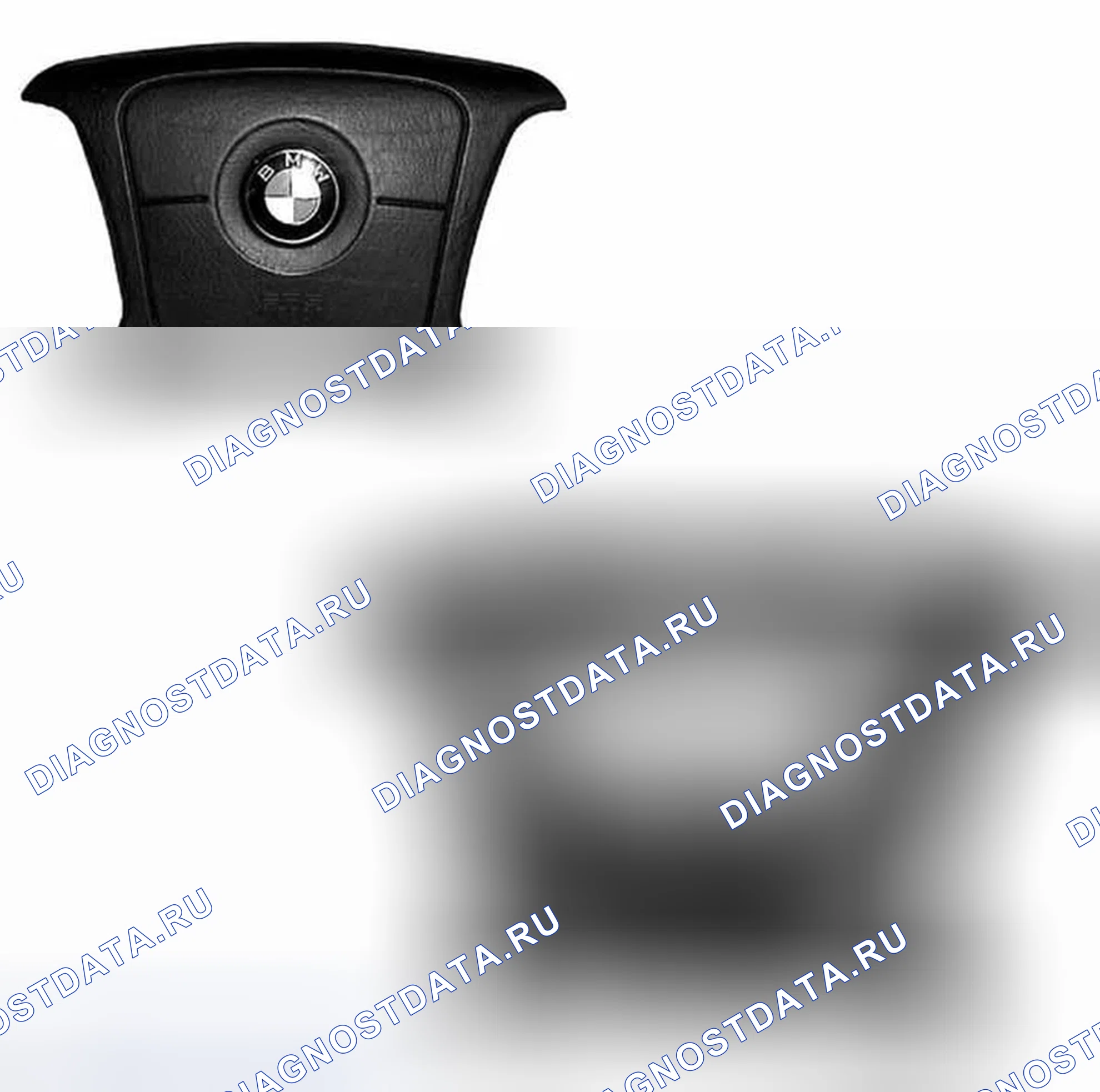 Рис. 5: Передняя подушка безопасности водителя. BMW X5 E53 рестайлинг