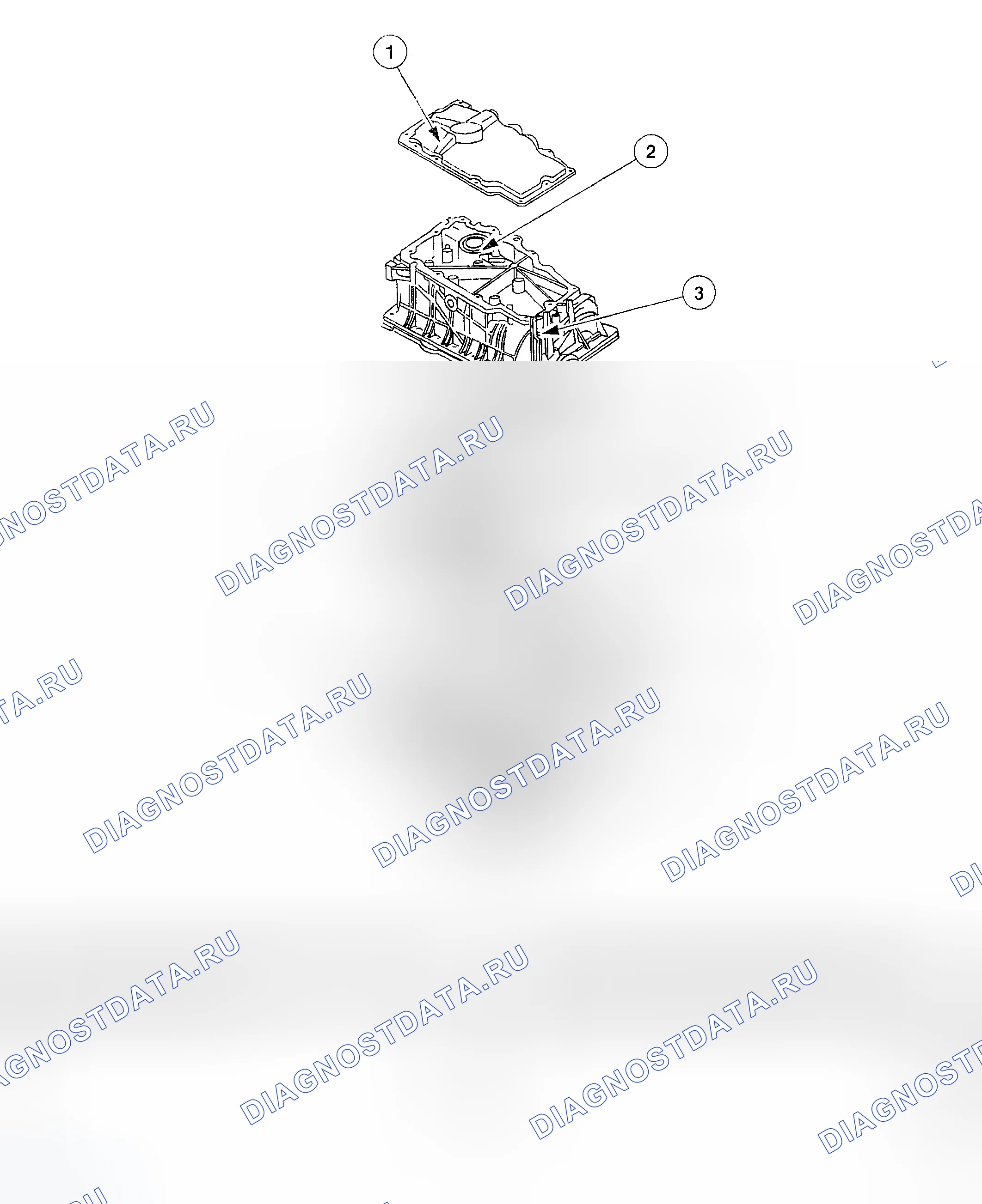 Рис. 91: Двигатель SOHC нижний End-4.0L. Ford Explorer III