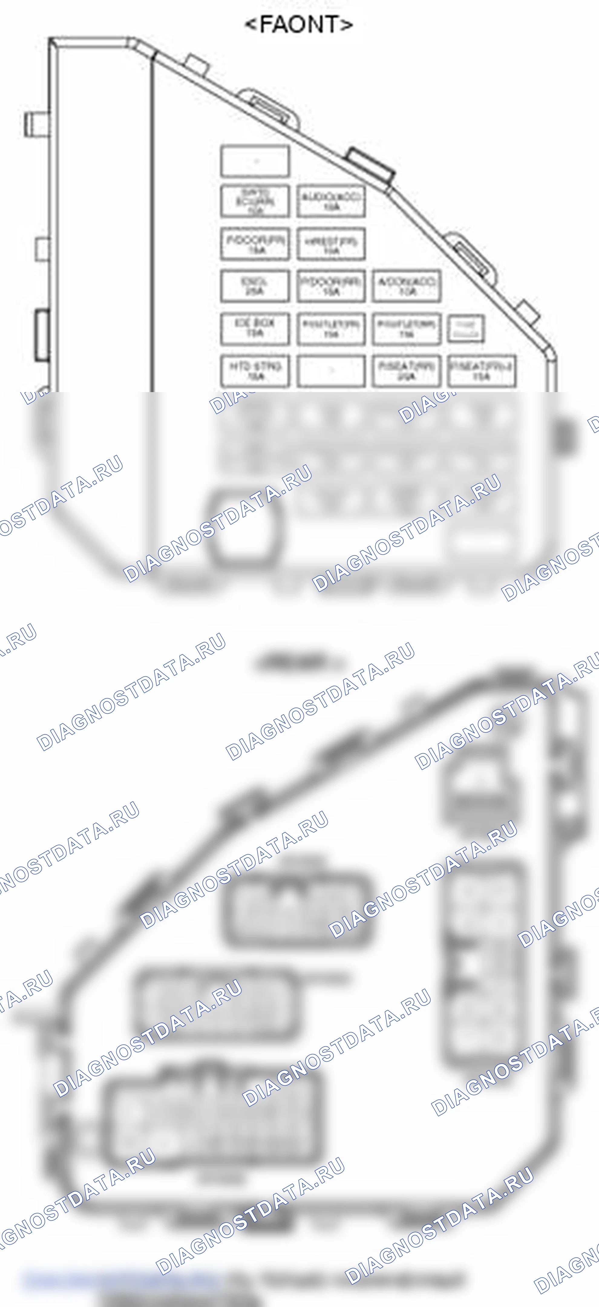 Рис. 4: Коробка реле салона Lh. Hyundai Equus II