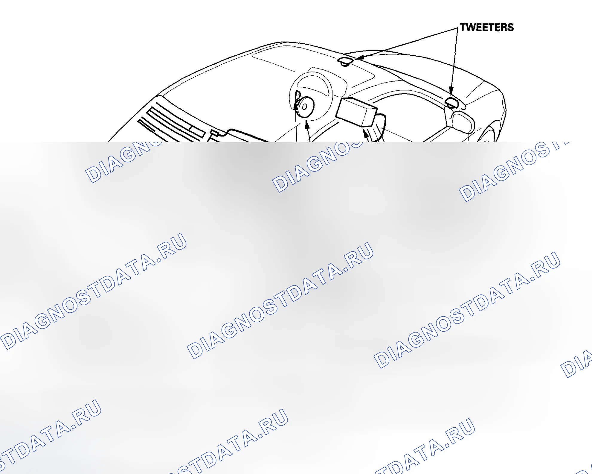 Рис. 38: Указатель расположения компонентов. Honda Accord VI