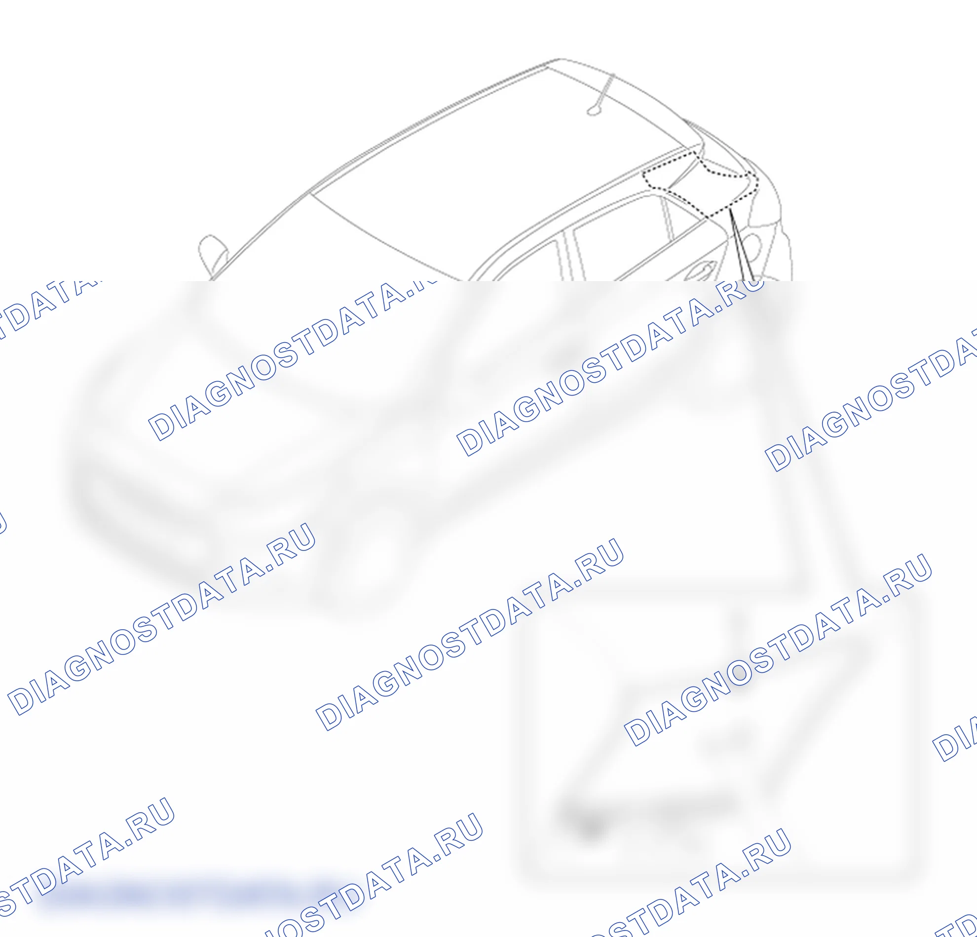 Расположение деталей отделки задней стойки. Hyundai i20 GB