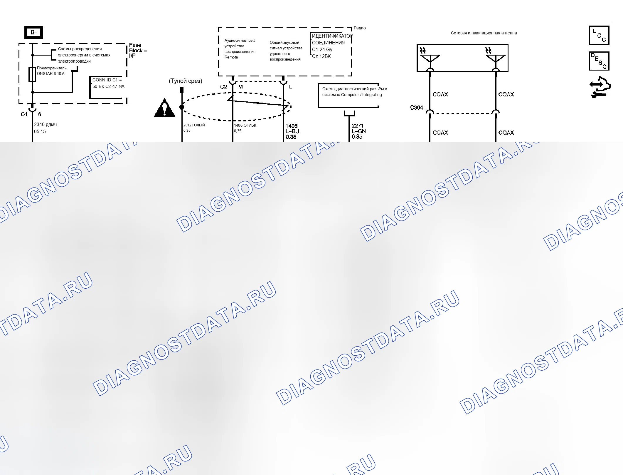 Рис. 2: Схемы OnStar. Chevrolet Uplander I