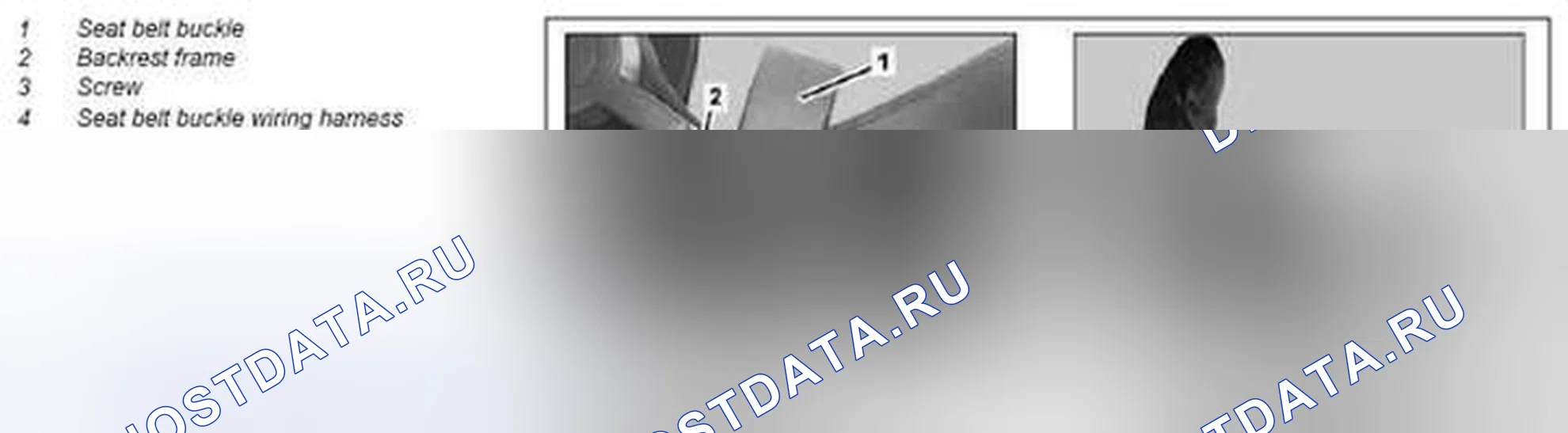 Рис. 62: Снять / установить пряжку ремня безопасности (переднее сиденье) - AR91.40-P-1515MCU. Kia Soul I