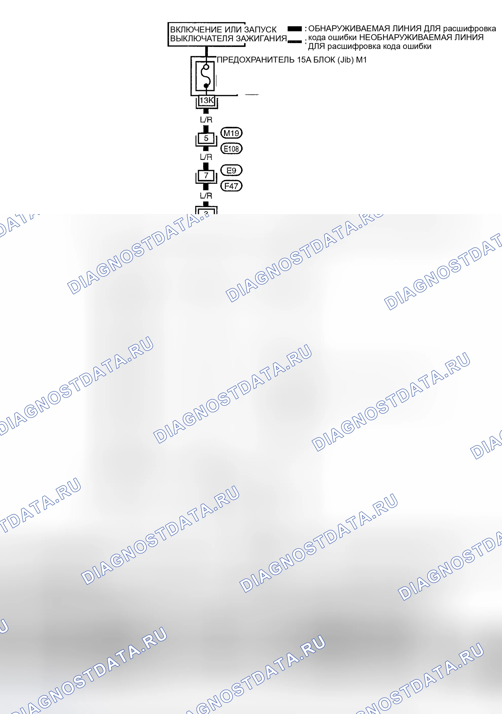 Рис. 713: Идентификация цепи. Nissan Sentra B15