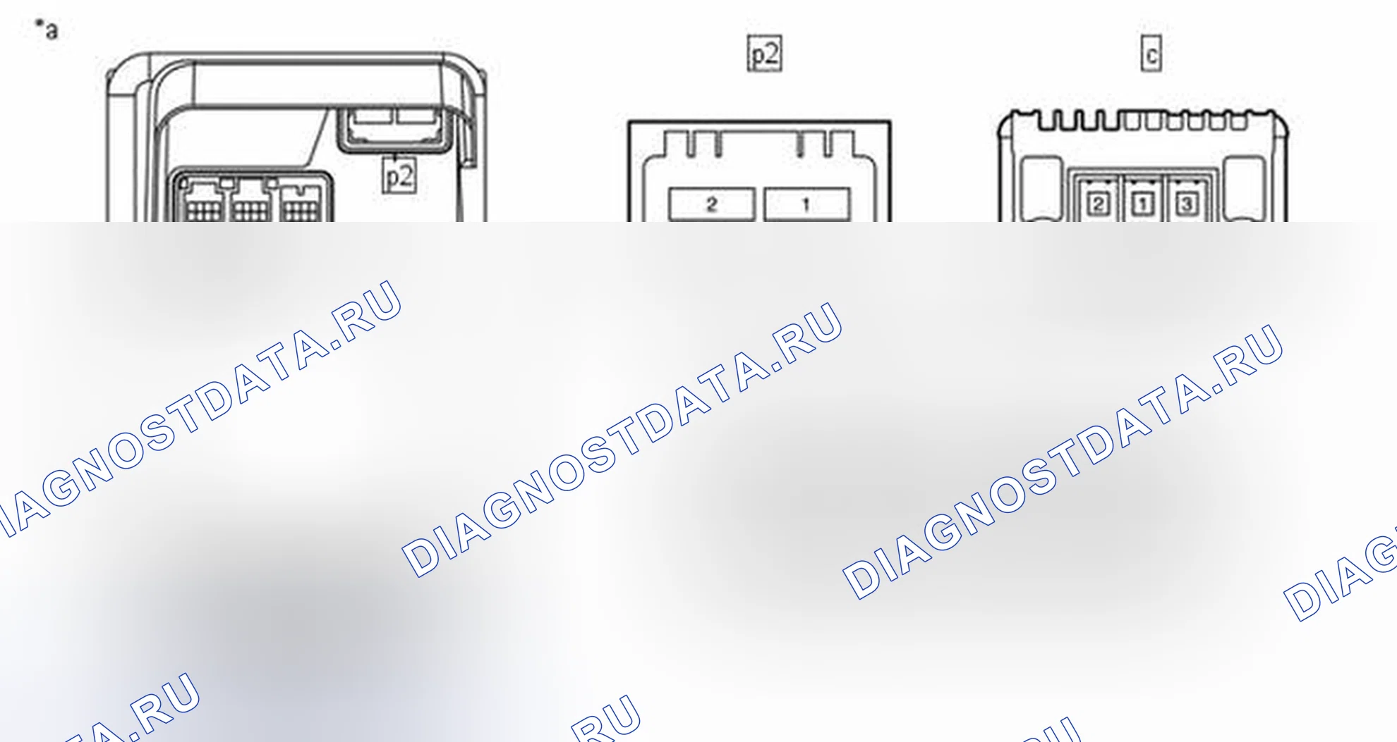 Рис. 54: ТЕРМИНАЛЫ блока управления (ЭБУ) [02 / 2014 -]. Toyota Highlander III